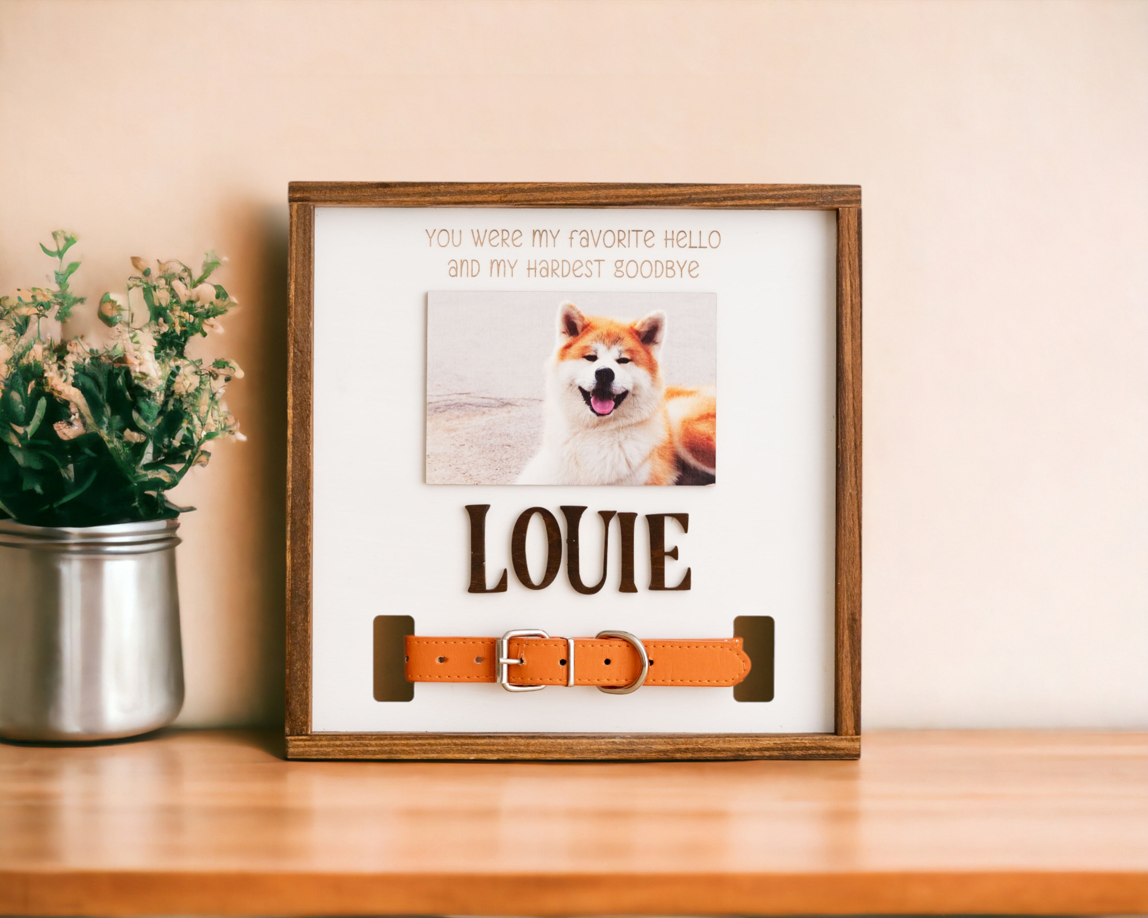 Boho and Rustic Pet Memorial Photo Sign for Heartfelt Home Decor R06