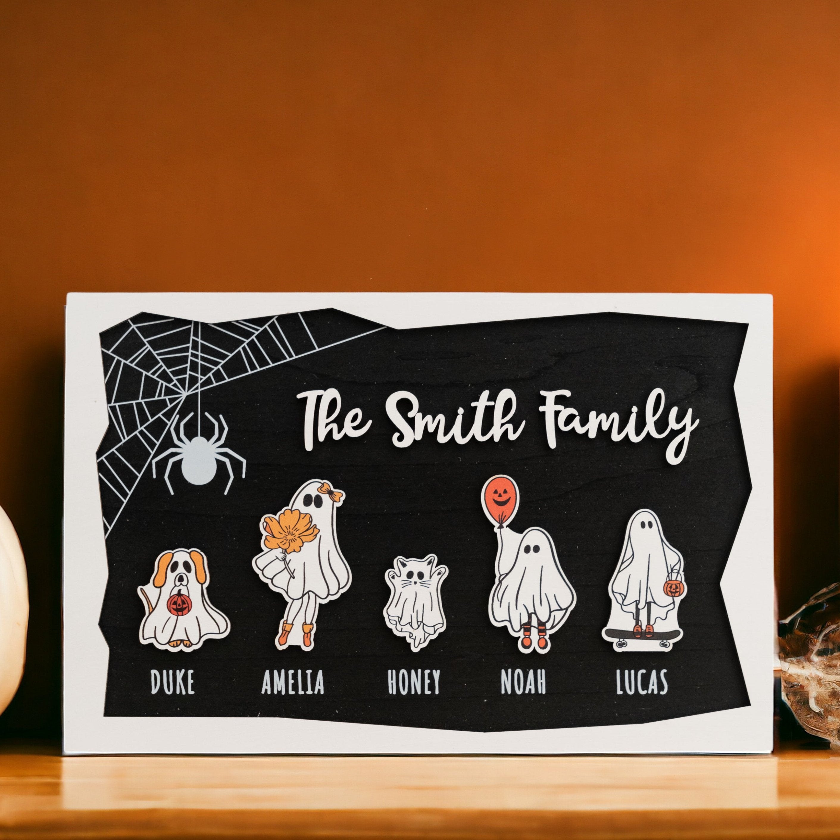 Custom Wooden Halloween Decoration for Festive Table Styling