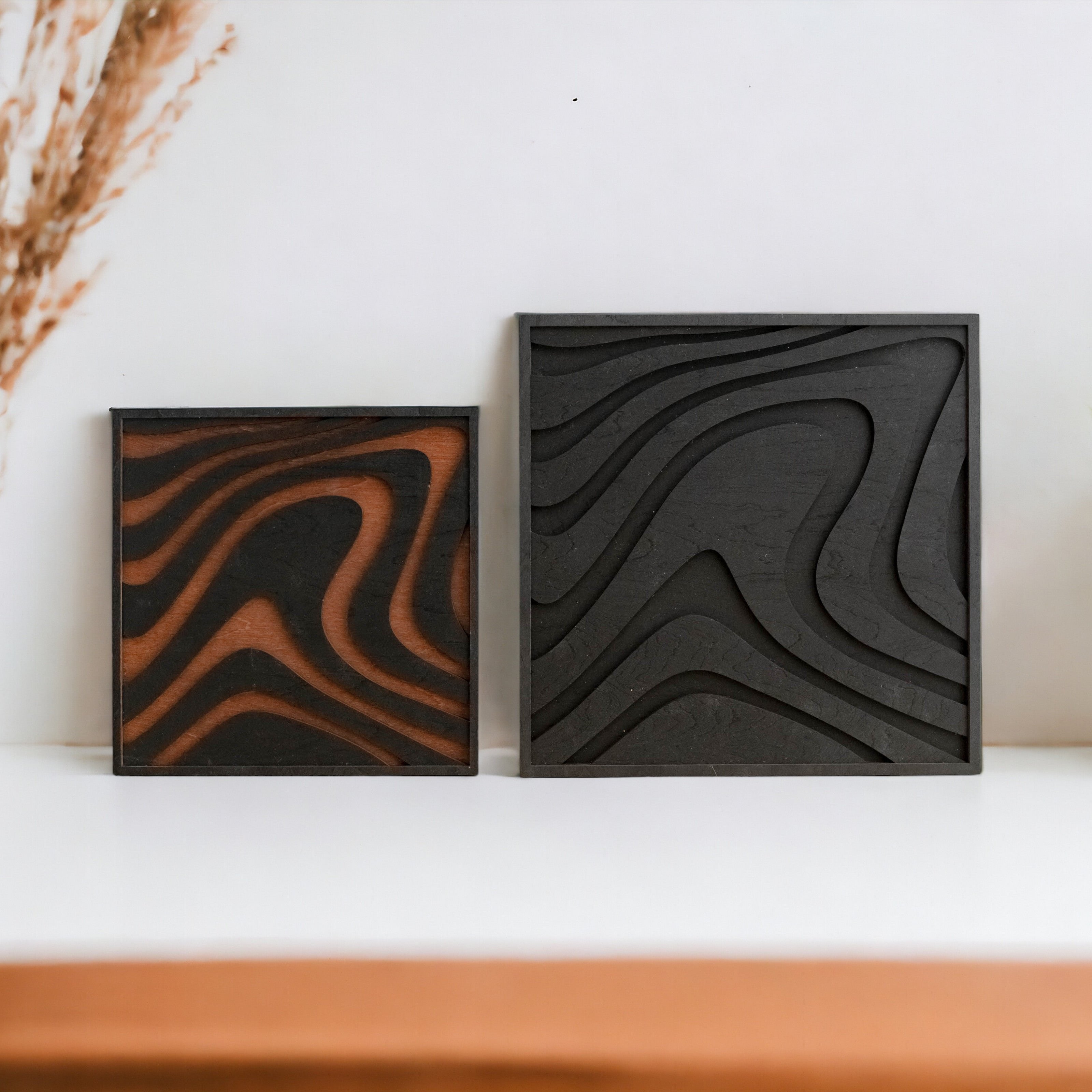 Fluid Wooden Wall Art for Boho and Modern Home Styles