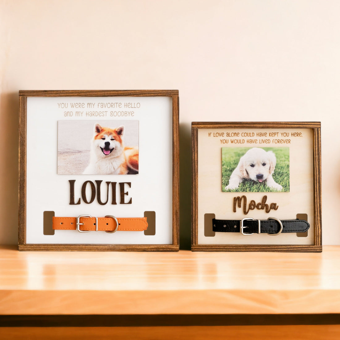 Boho and Rustic Pet Memorial Photo Sign for Heartfelt Home Decor