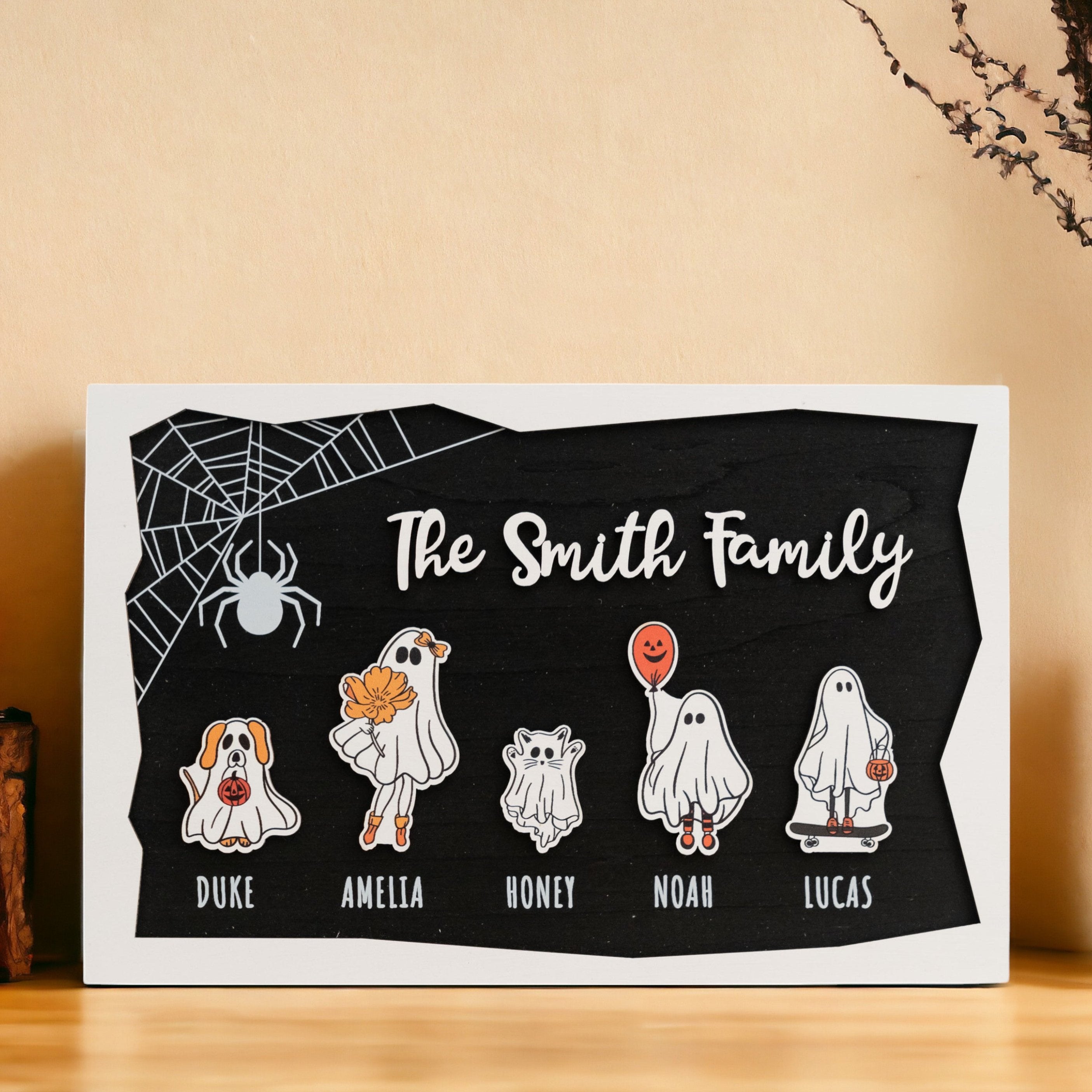 Custom Wooden Halloween Table Decor for a Festive Celebration