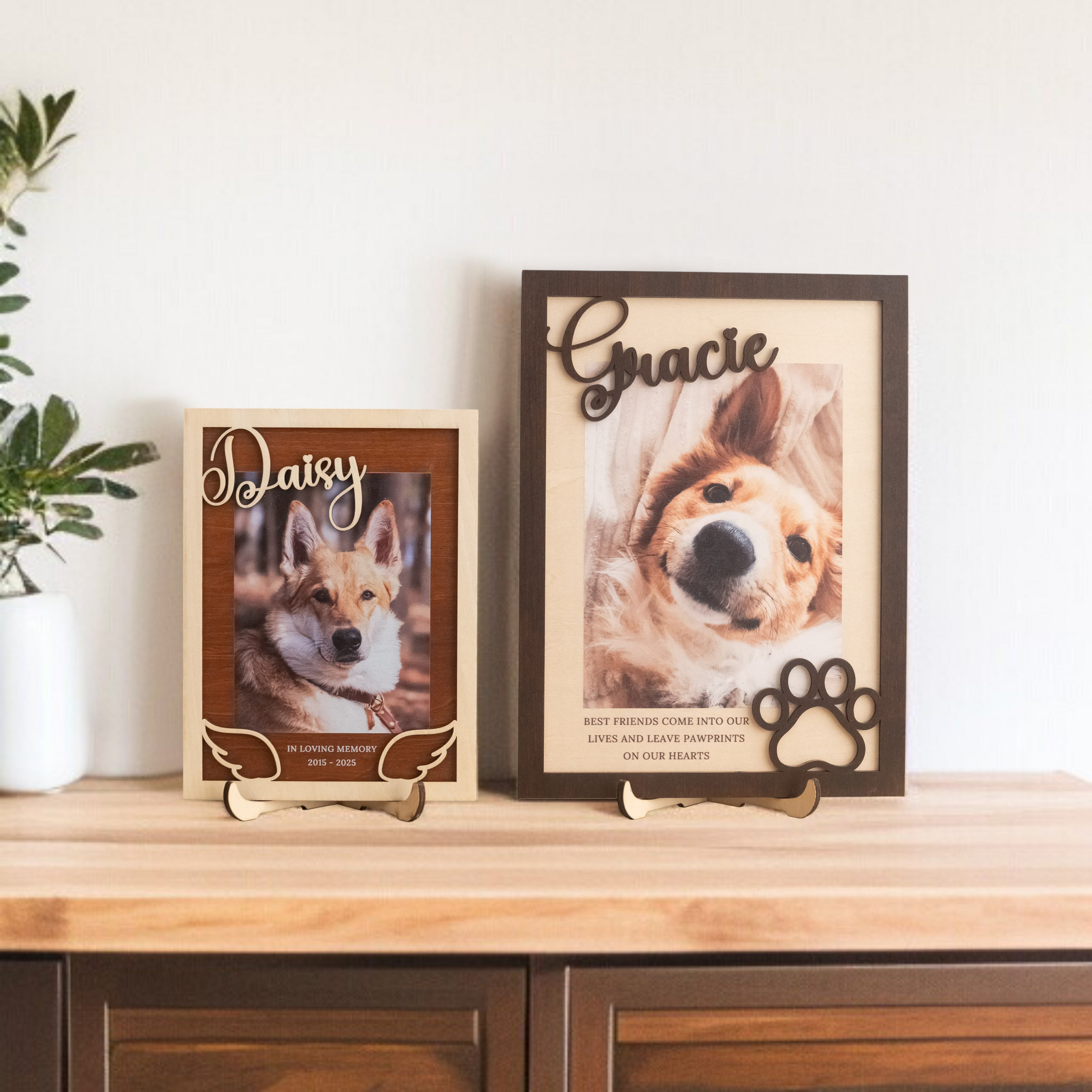 Wooden Pet Memorial Photo Frame for Pet Remembrance Gift D14
