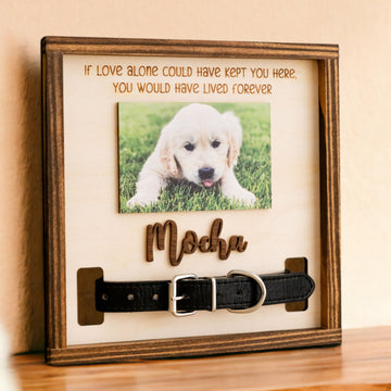 Boho and Rustic Pet Memorial Photo Sign for Heartfelt Home Decor