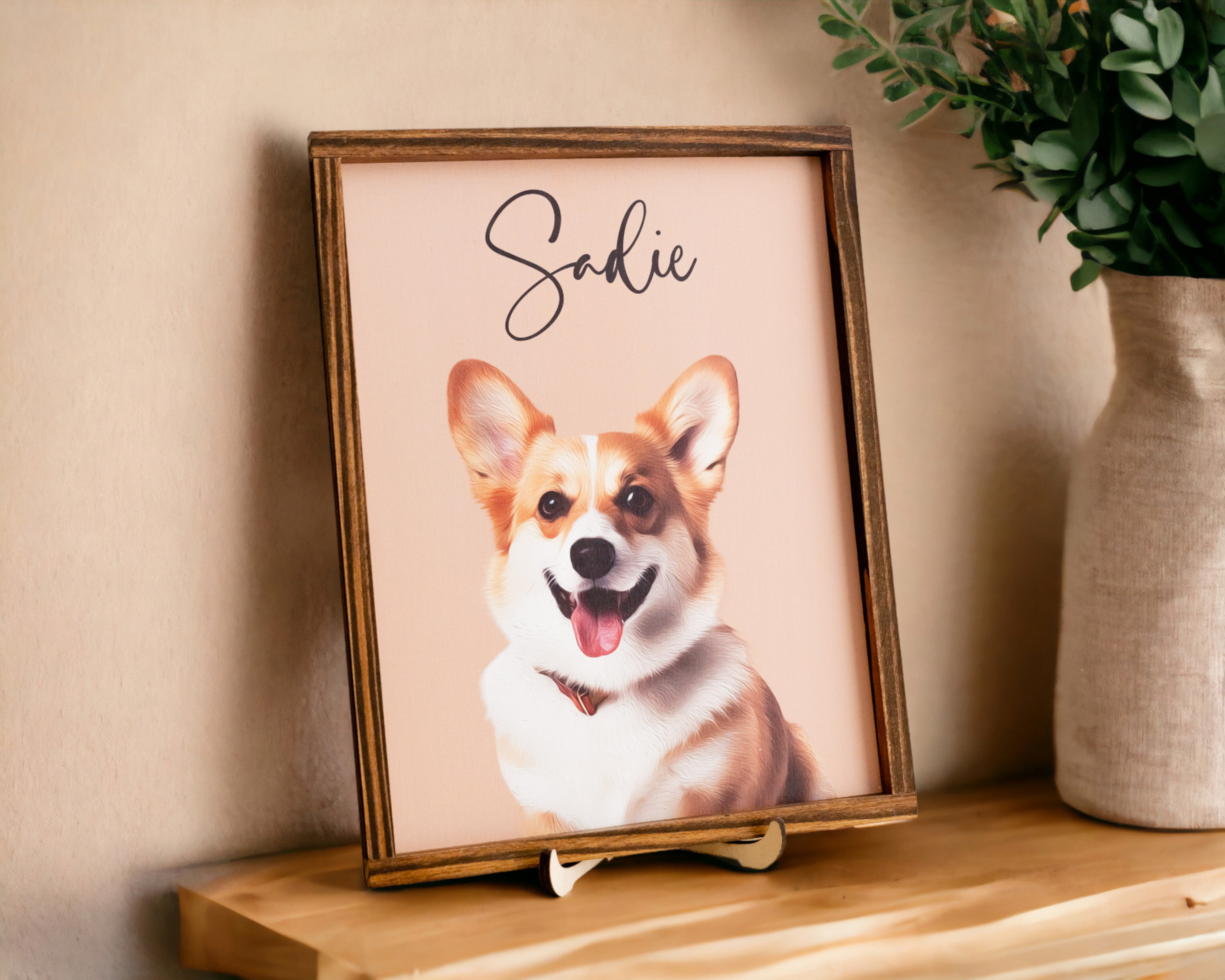 Boho and Modern Pet Memorial Frame For Elegant Tabletop Decor