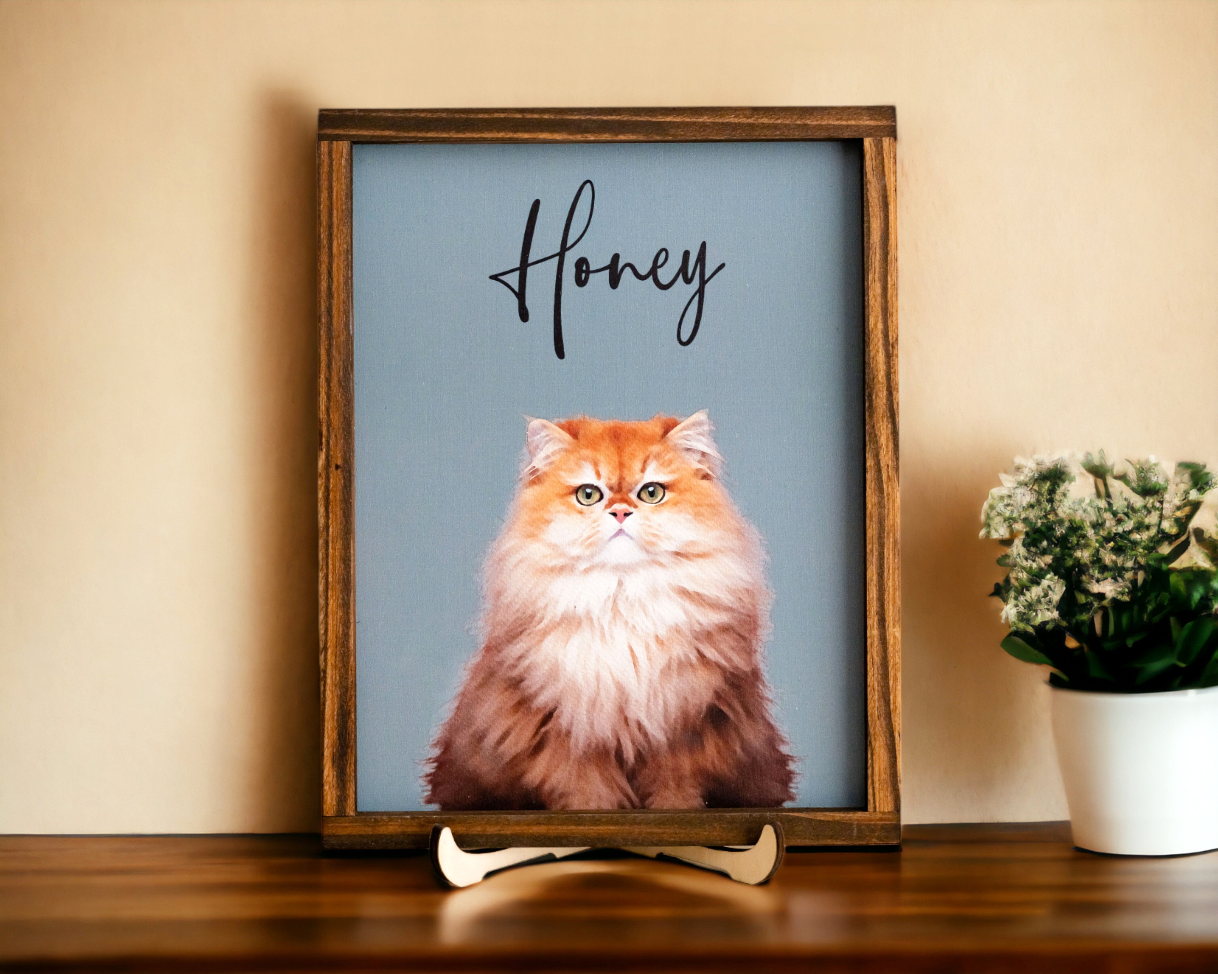 Personalized Pet Sign Wood for Pet Photo Frame and Home Decor R18