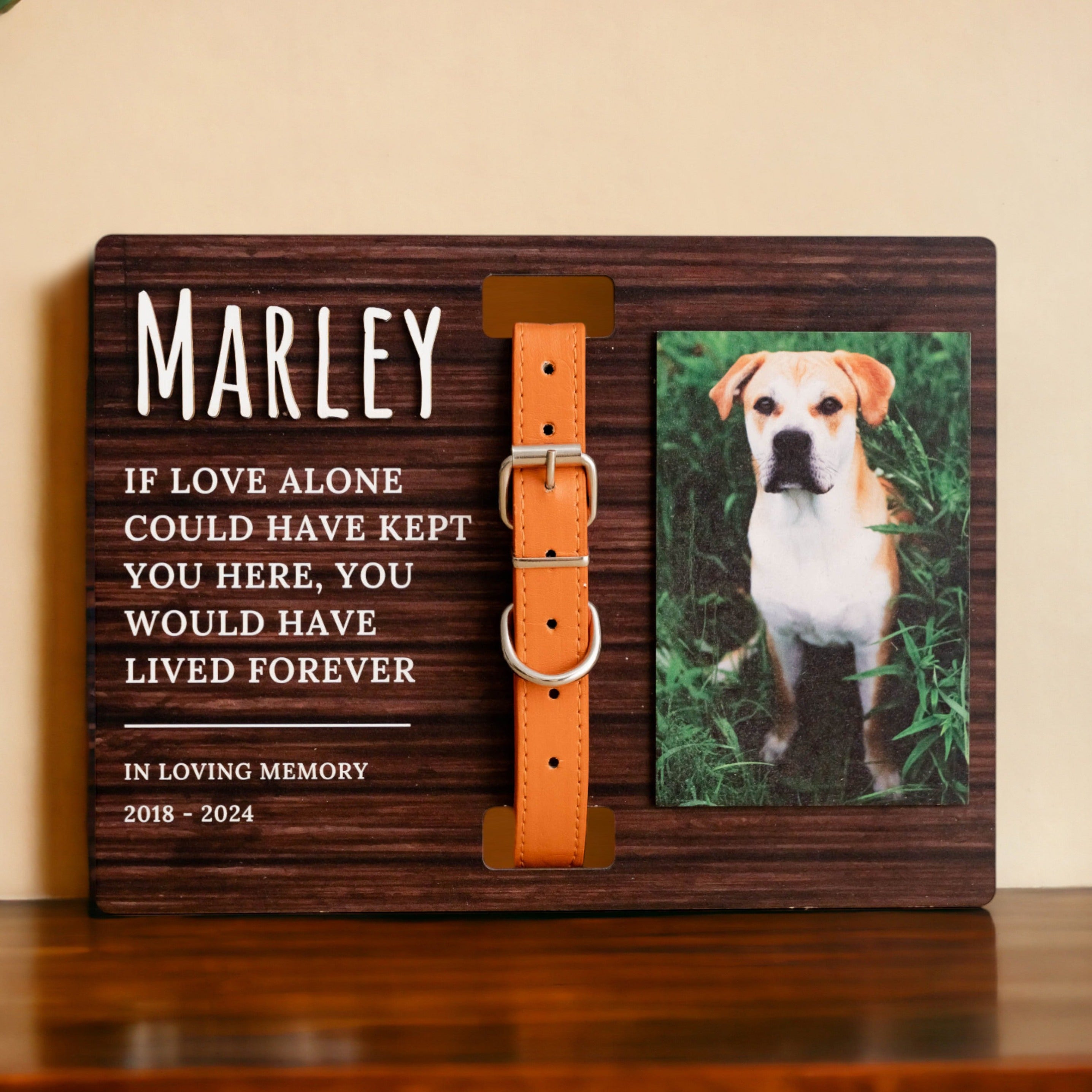 Rustic Boho Pet Memorial Photo Frame For Heartfelt Table Decor