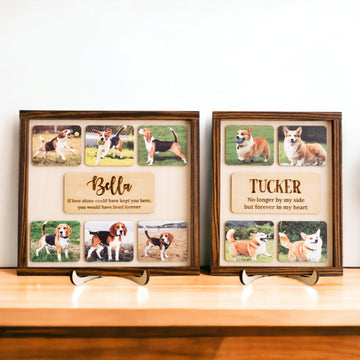 Personalized Pet Memorial Sign Wood for Dog Memorial Frame and Photo R20