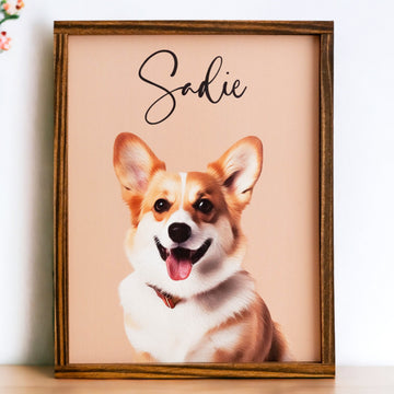 Boho Chic Pet Memorial Frame for Stylish Tabletop Decor