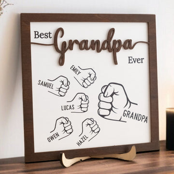 Personalized Wooden Dad Bump Sign Wood for Dad Gift Y74
