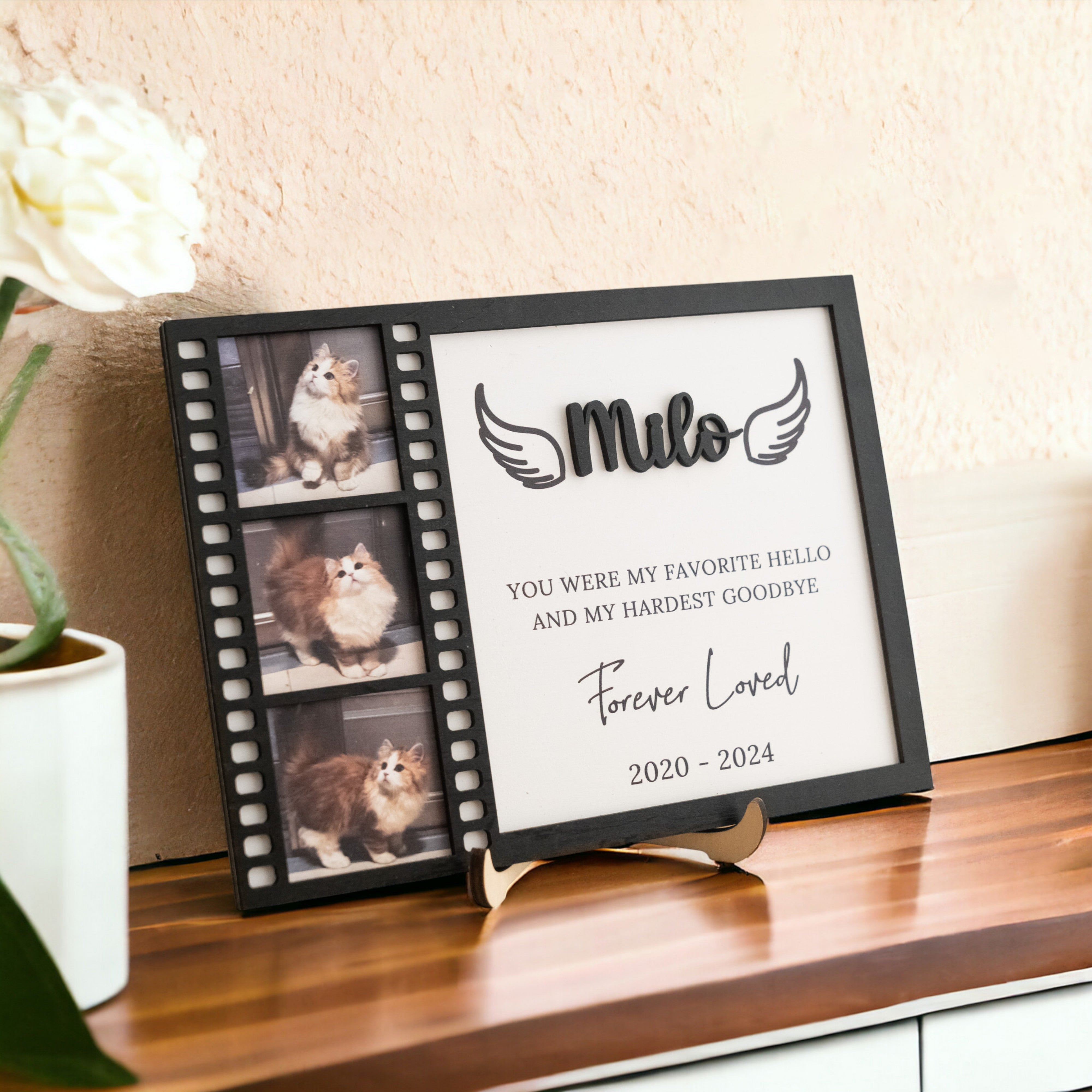 Personalized Pet Memorial Sign Wood Pet Sympathy Gift and Custom Pet Photo Memorial for Dog Memorial Keepsake Y26