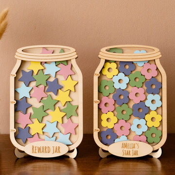 Wooden Reward Jar For Kids Positive Behavior And Fun Motivation