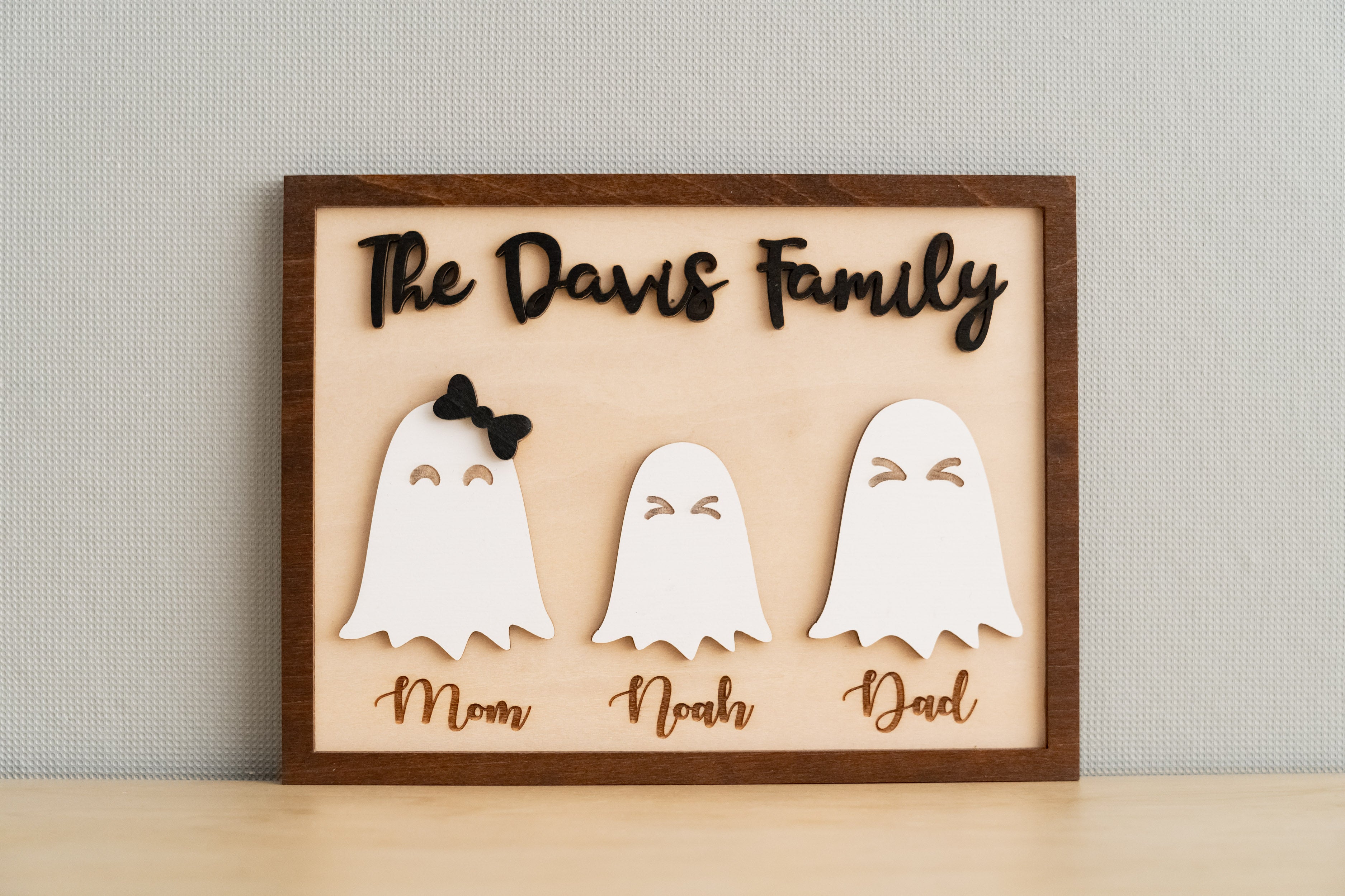 Custom Wooden Halloween Table Decoration for a Festive Flair