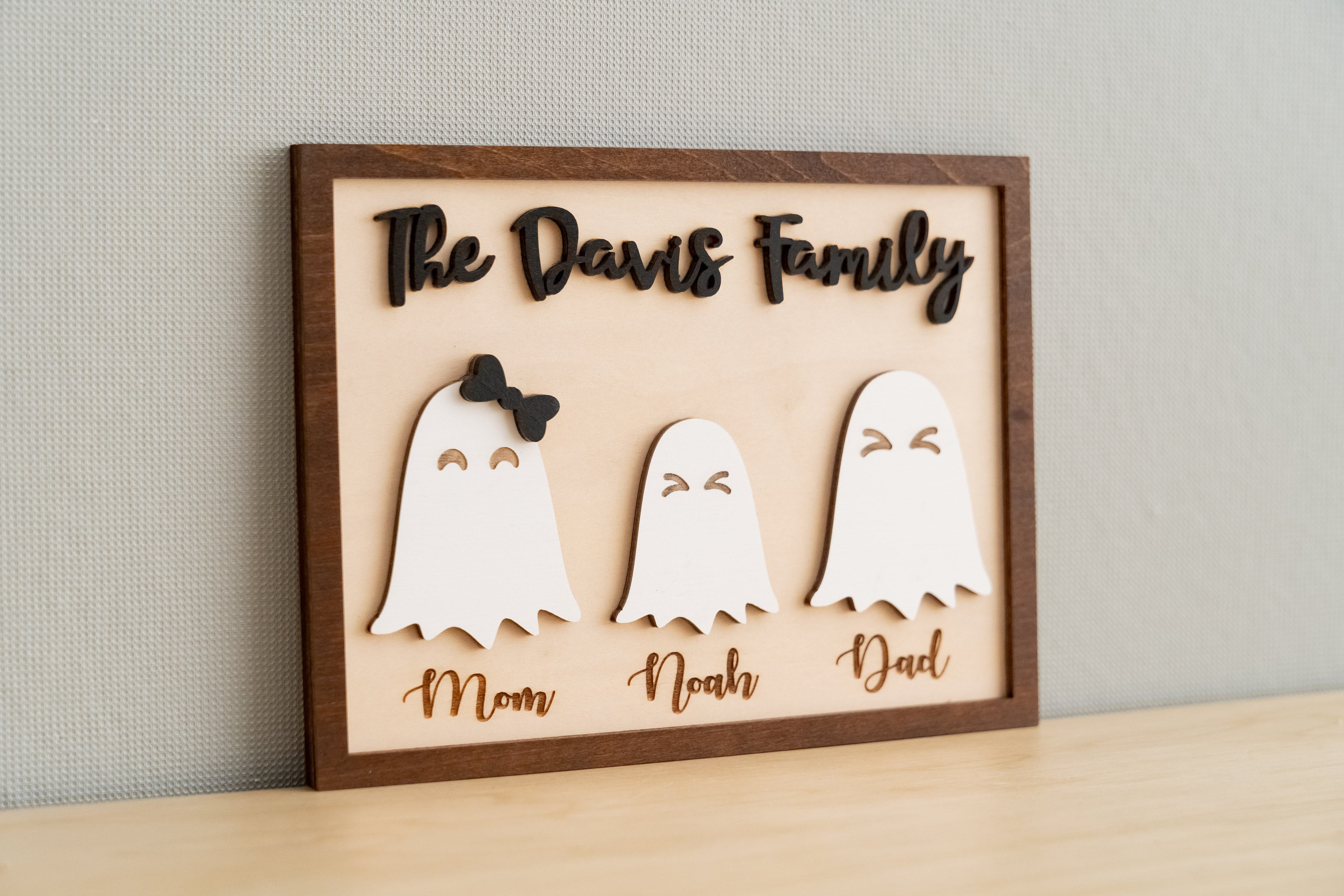 Custom Wooden Halloween Table Sign for a Spooky Touch