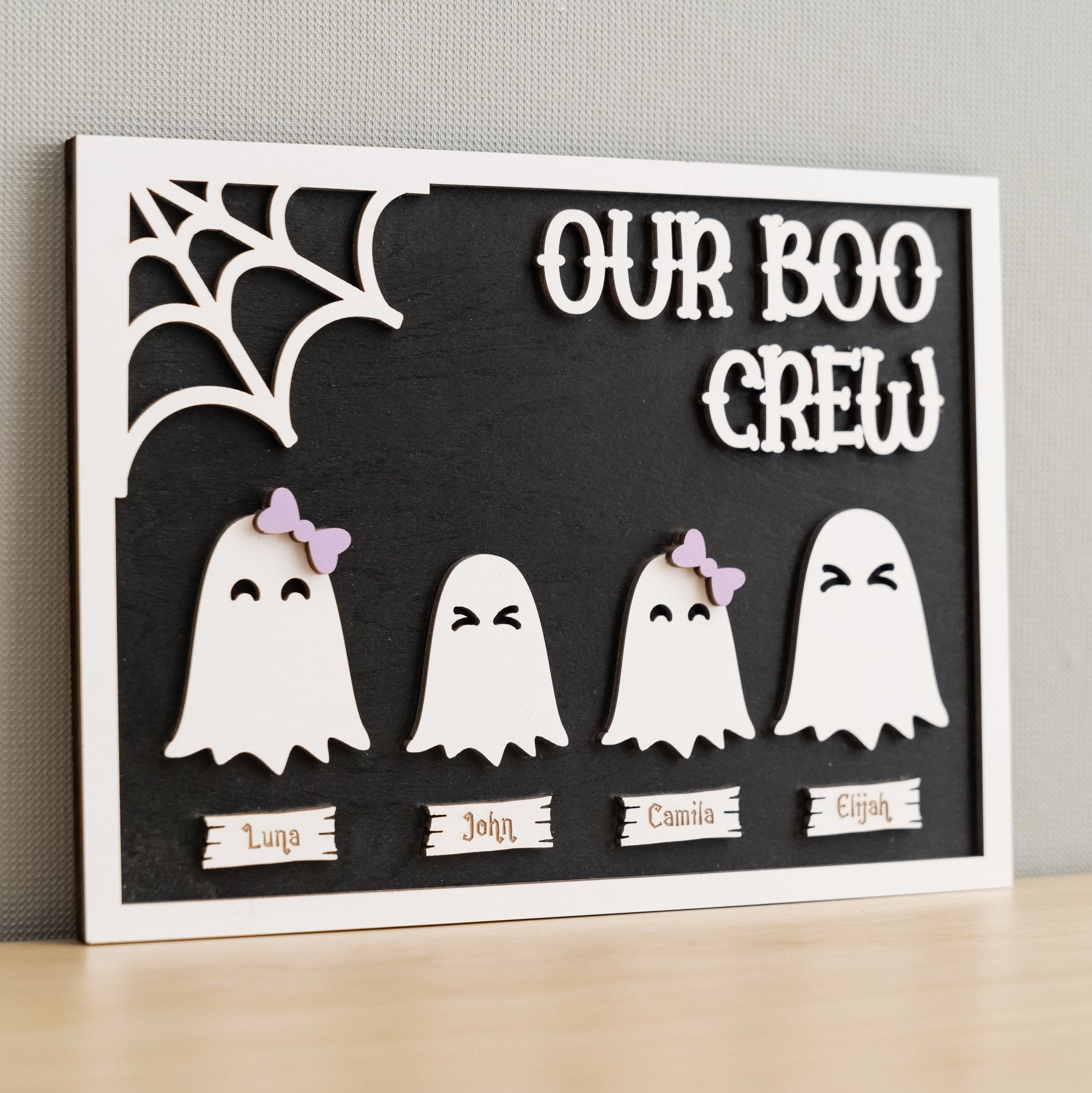 Custom Wooden Halloween Table Decoration for a Spooky Touch