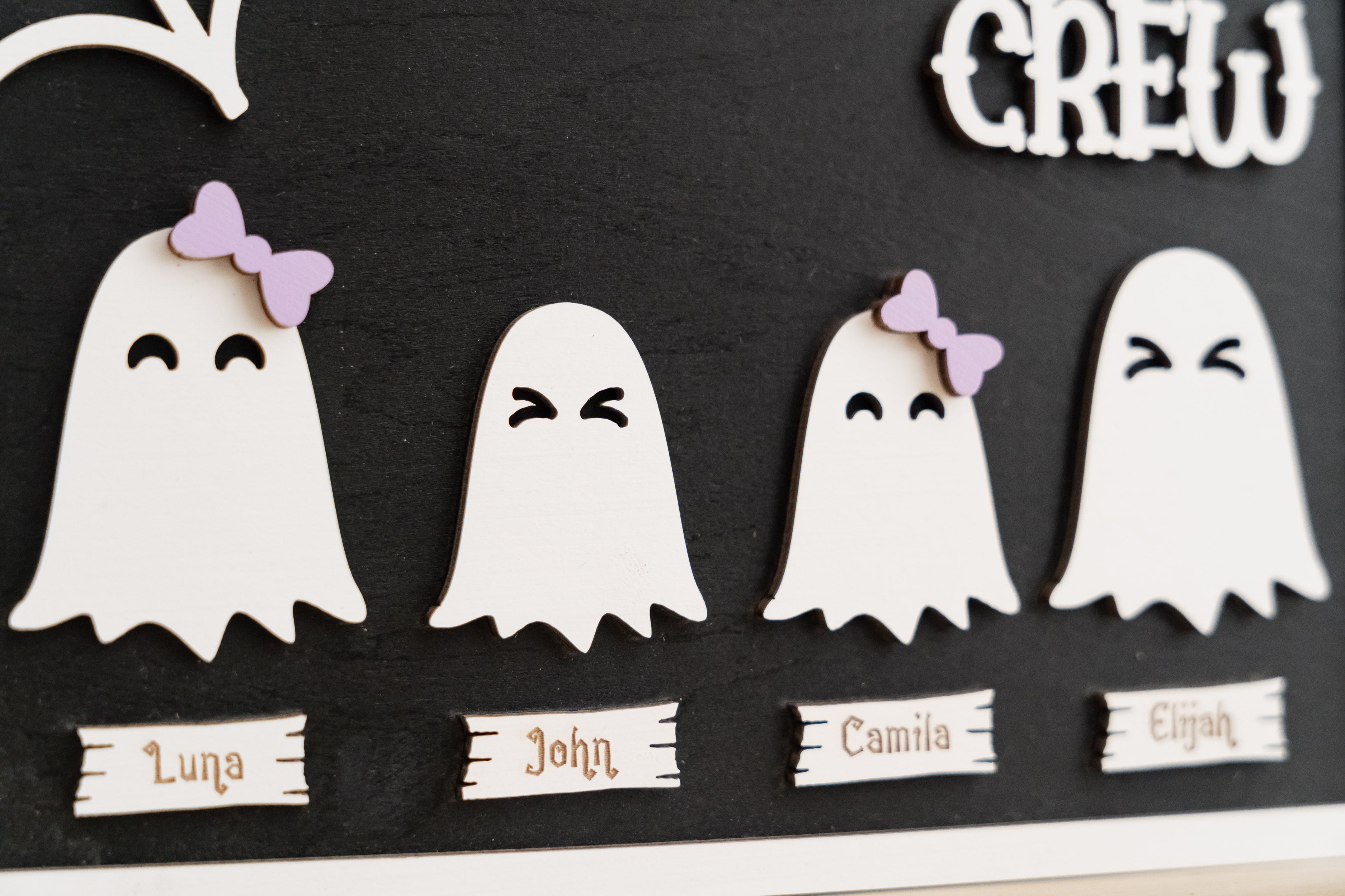 Custom Wooden Halloween Table Decoration for a Spooky Touch