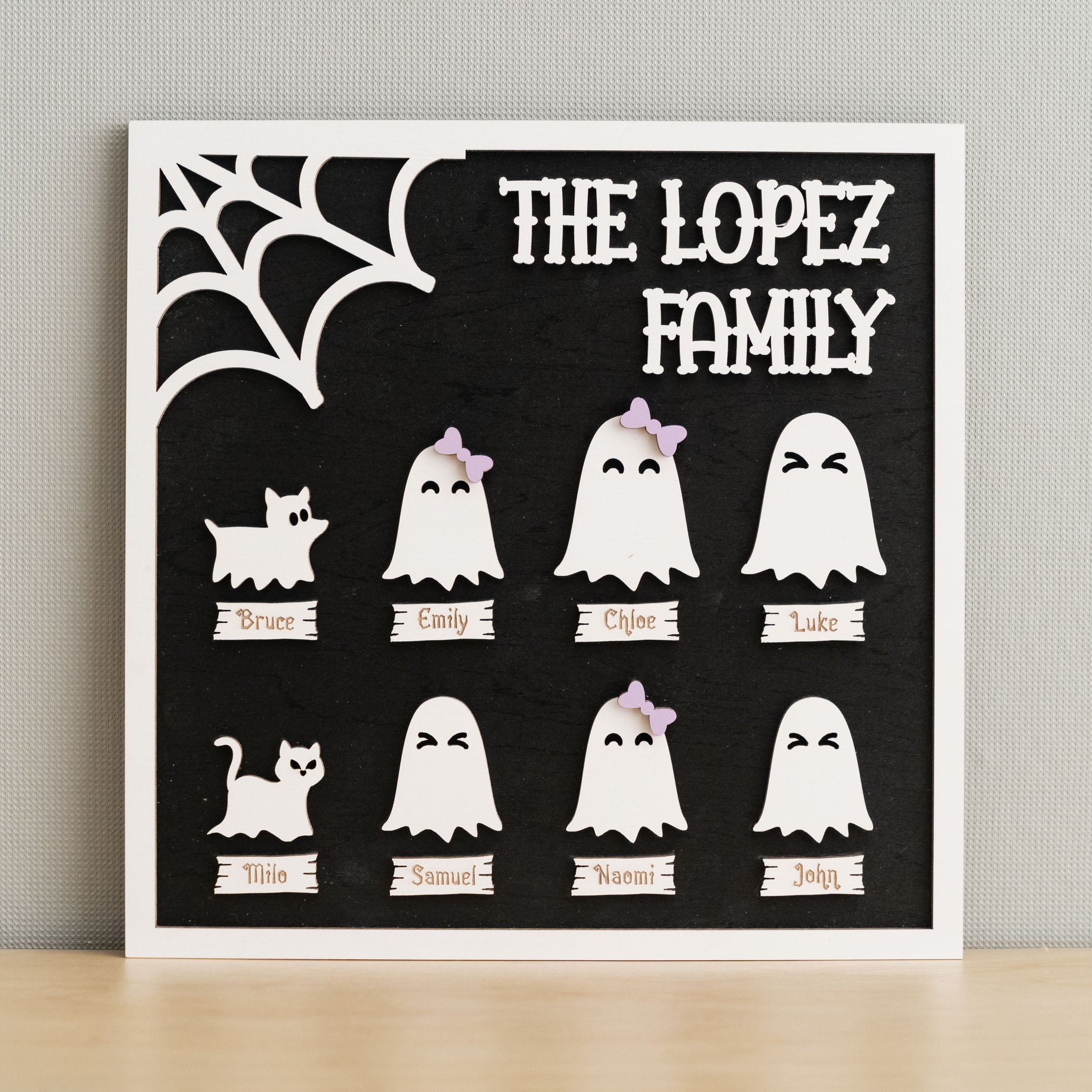 Custom Wooden Halloween Table Decoration for a Spooky Touch