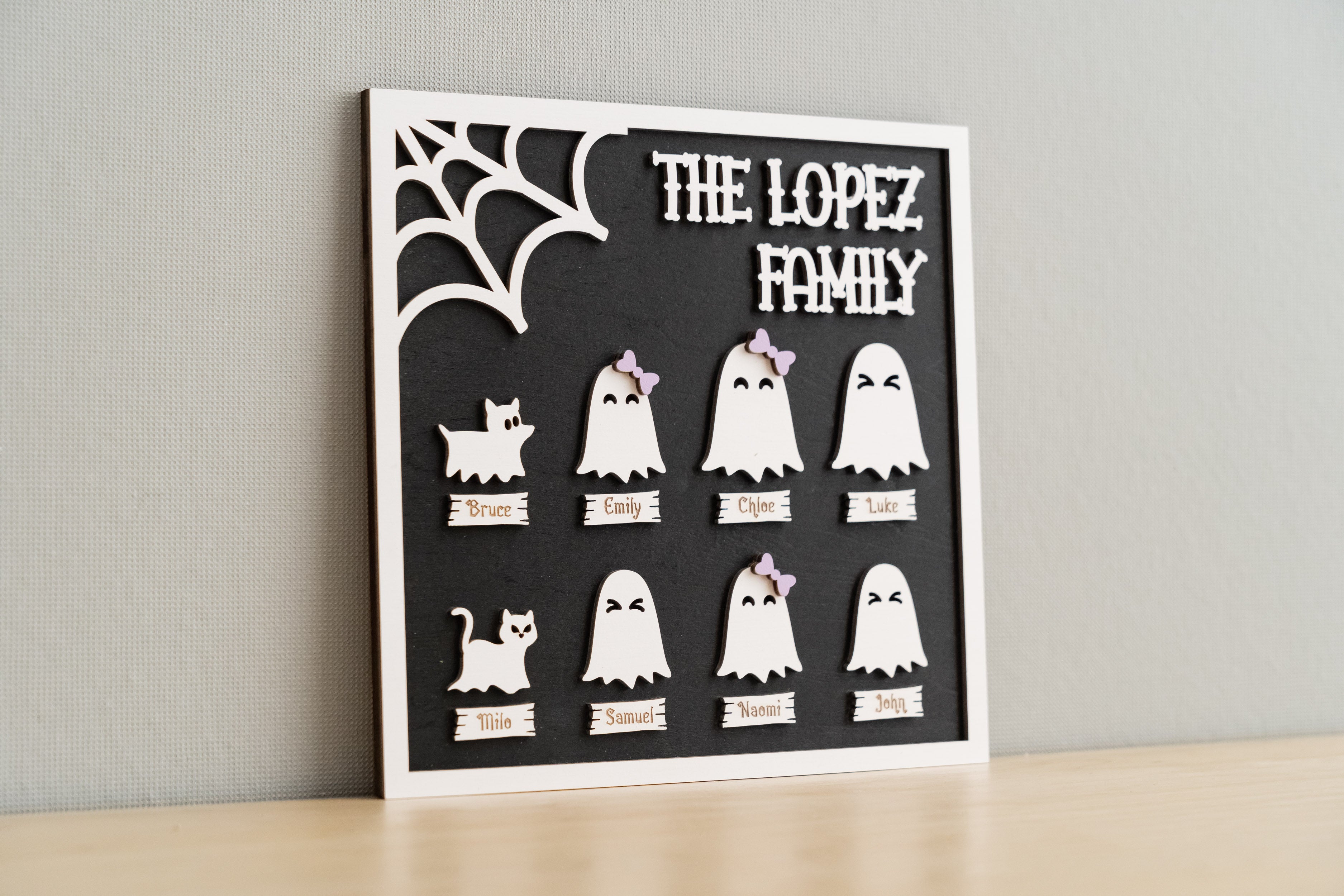 Custom Wooden Halloween Table Decoration for a Spooky Touch