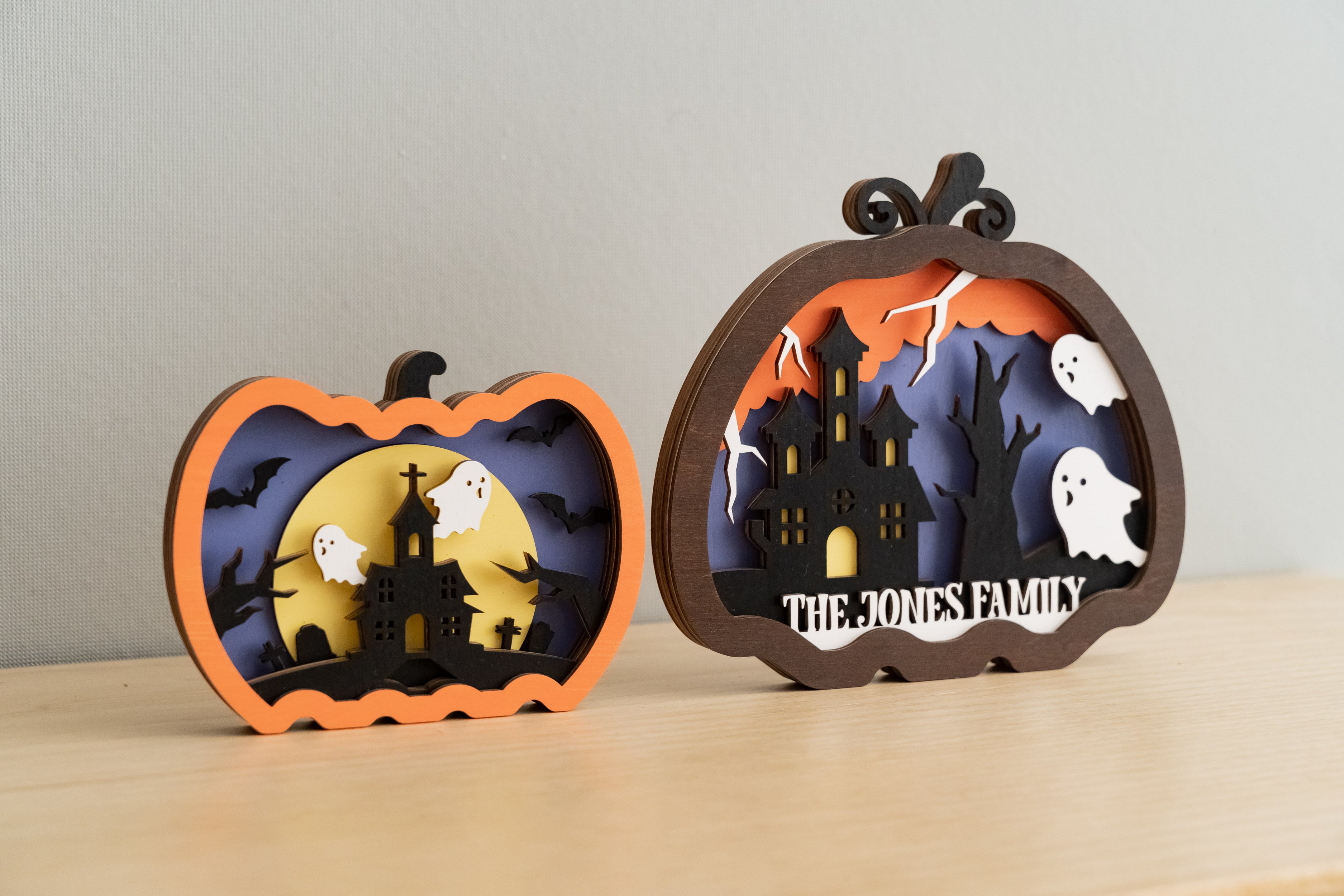 Custom Wooden Pumpkin for Spooky Seasonal Decor