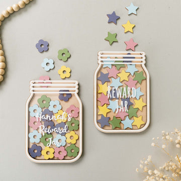 Wooden Reward Jar Wood for Children Positive Behavior Rewards E57