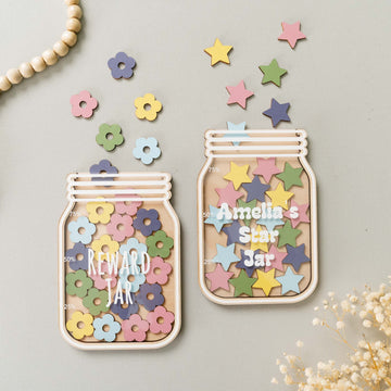 Wooden Reward Jar for Kids Personalized Progress Reward Tool E56