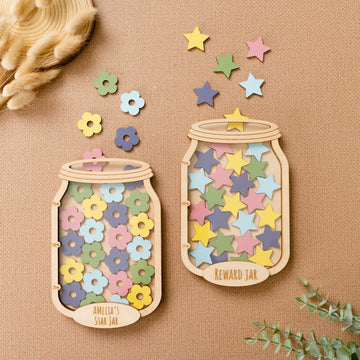 Wooden Reward Jar for Kids Behavior Reward System E27