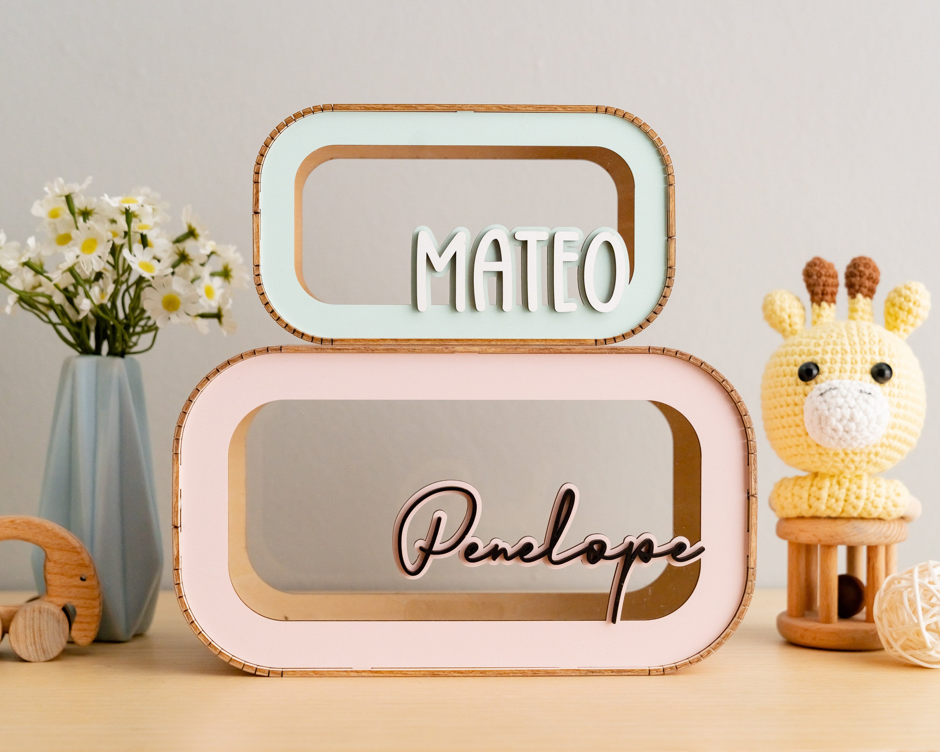 Baby Name Piggy Bank for Kid's Birthday Gift