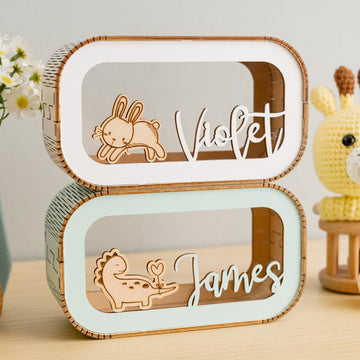 Personalized Animal Piggy Bank for Kids and Nursery Gift