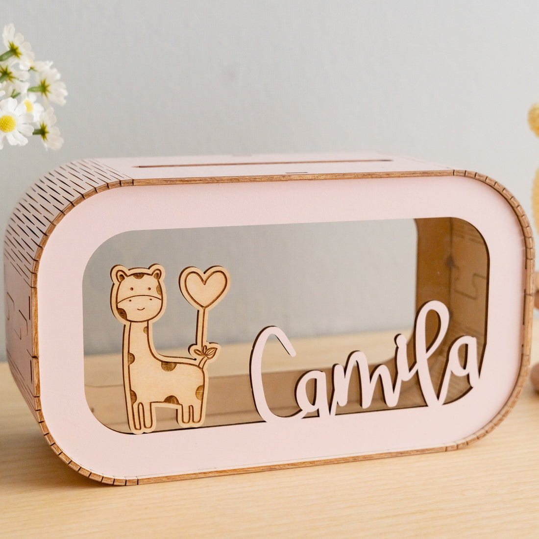 Personalized Animal Piggy Bank for Kids and Nursery Gift