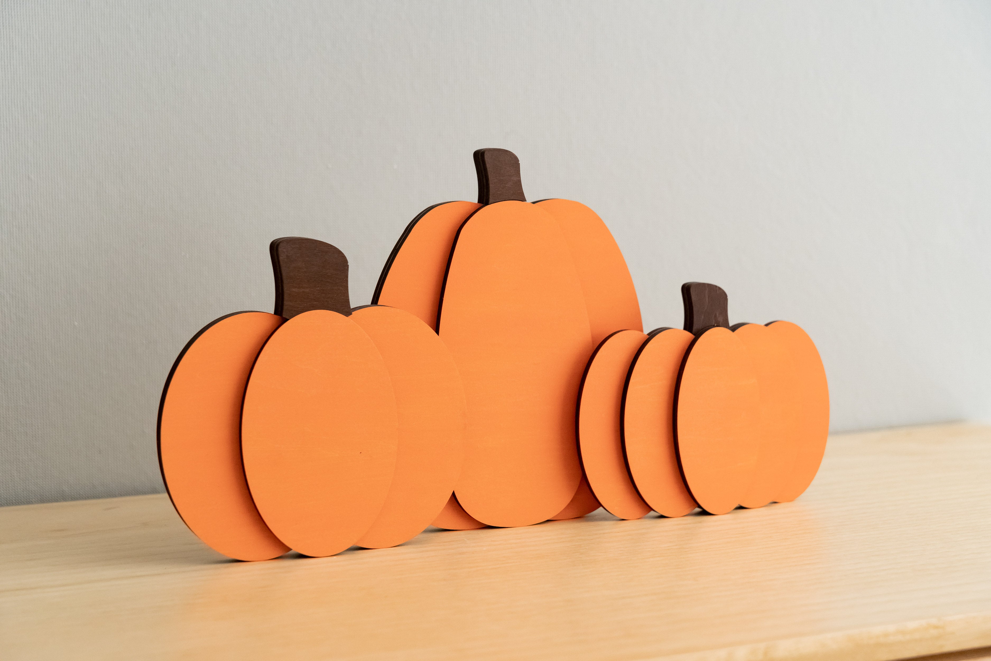 Charming Rustic Wooden Pumpkin for Your Halloween Table