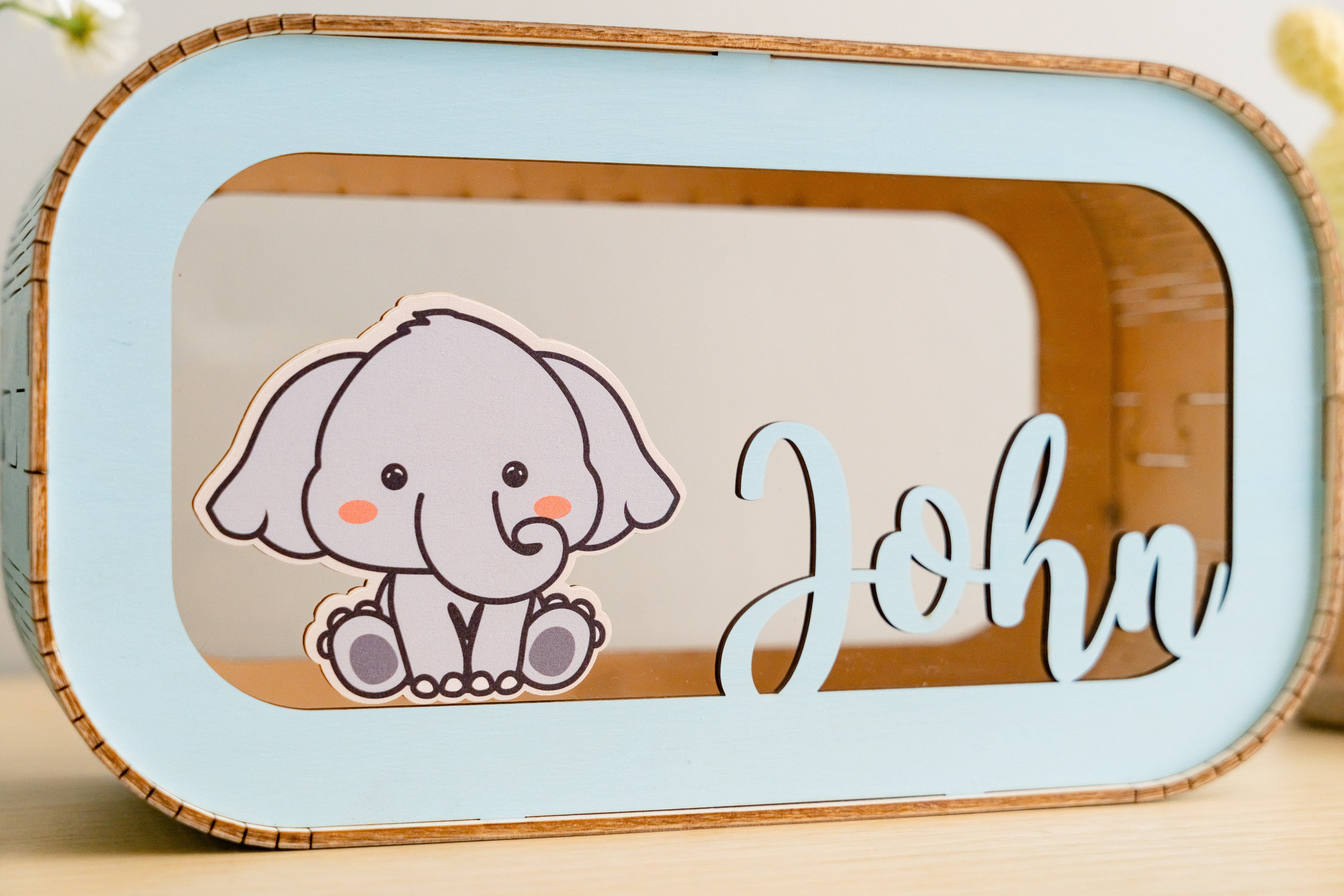 Personalized Wooden Money Box for Baby's First Birthday