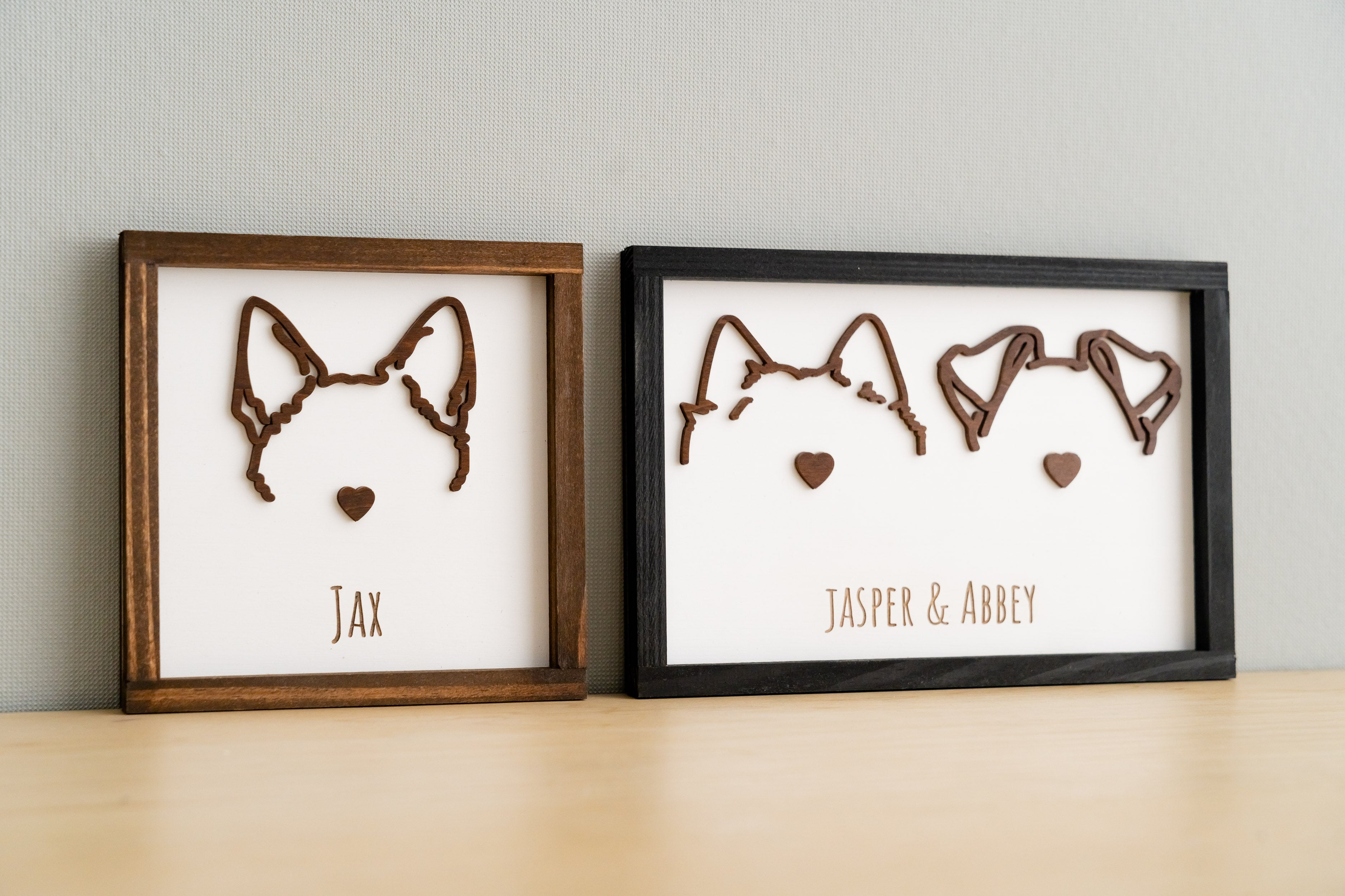 Personalized Dog Ear Drawing Framed For Unique Pet Memorial Decor