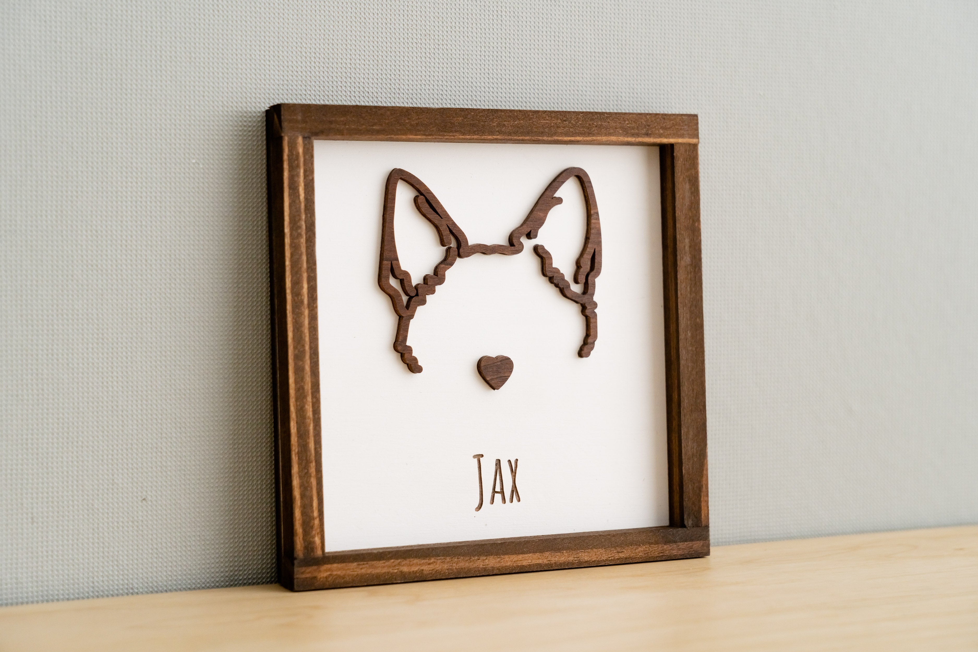 Personalized Dog Ear Drawing Framed For Unique Pet Memorial Decor