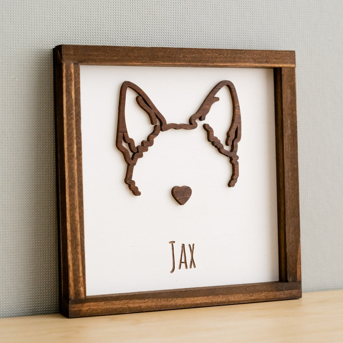 Custom Framed Dog Ear Drawing Pet Memorial Decor for Home E15