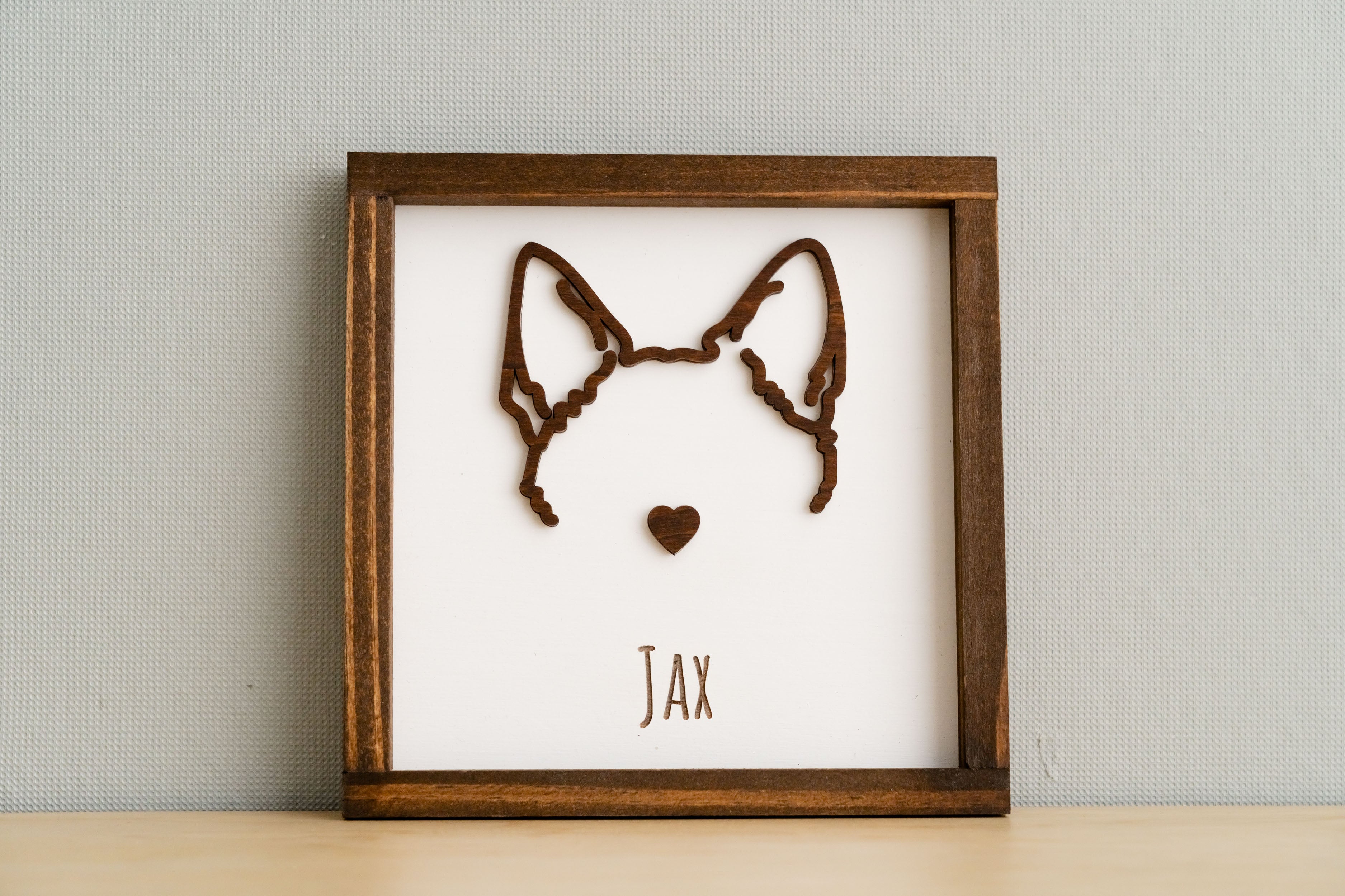 Personalized Dog Ear Drawing Framed For Unique Pet Memorial Decor