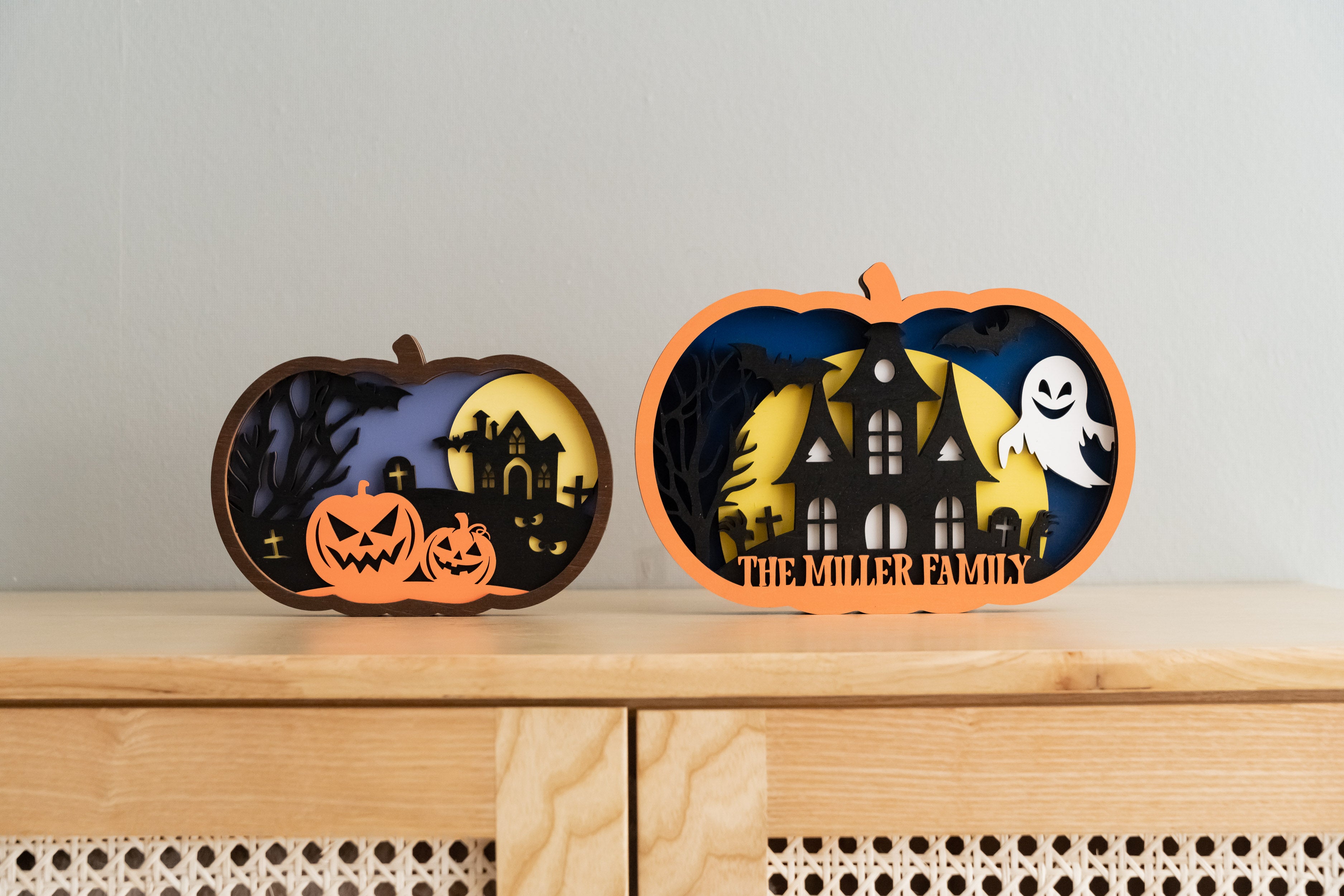 Custom Wooden Pumpkin for Halloween Table Décor