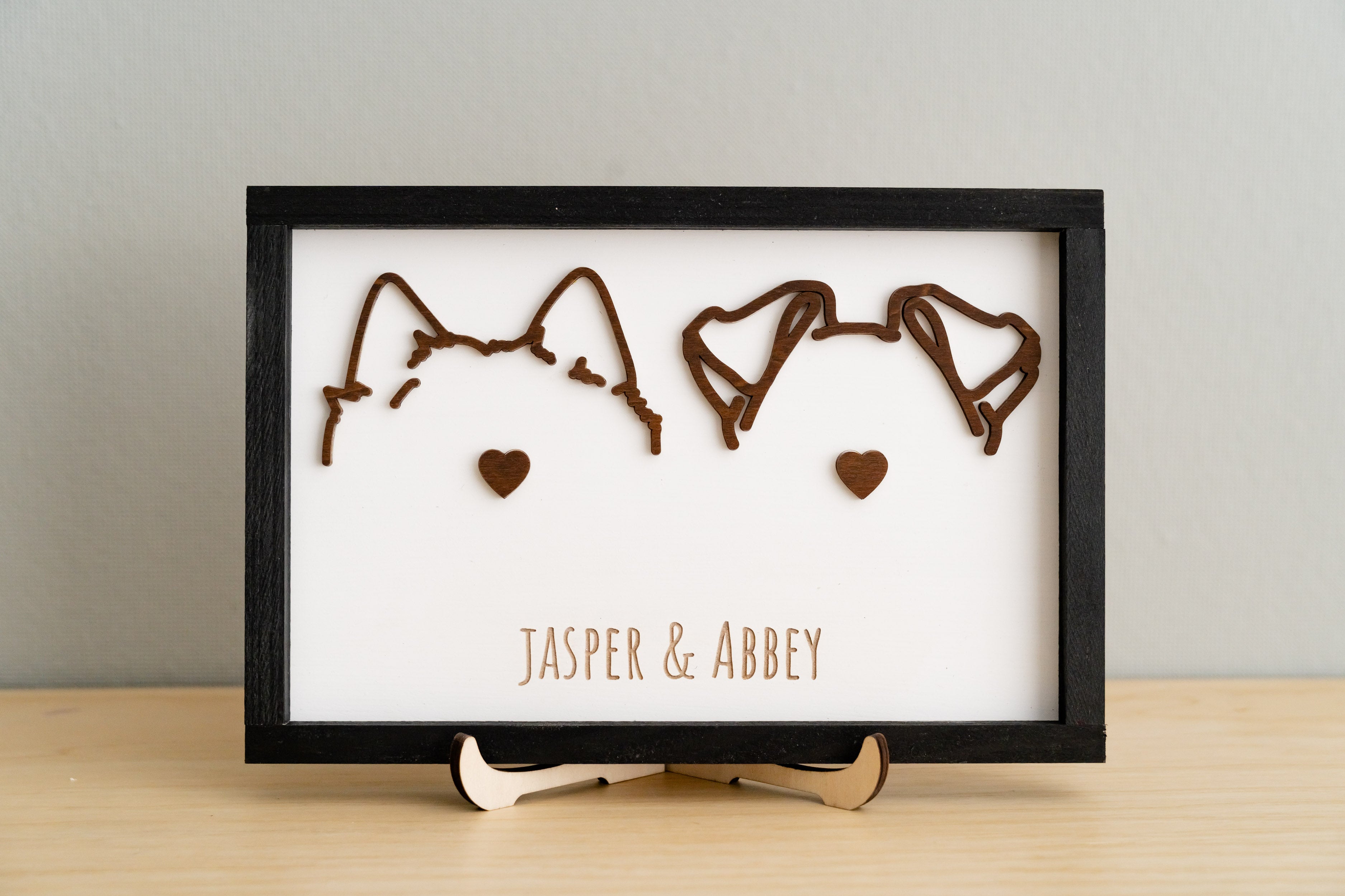 Personalized Dog Ear Drawing Framed For Unique Pet Memorial Decor