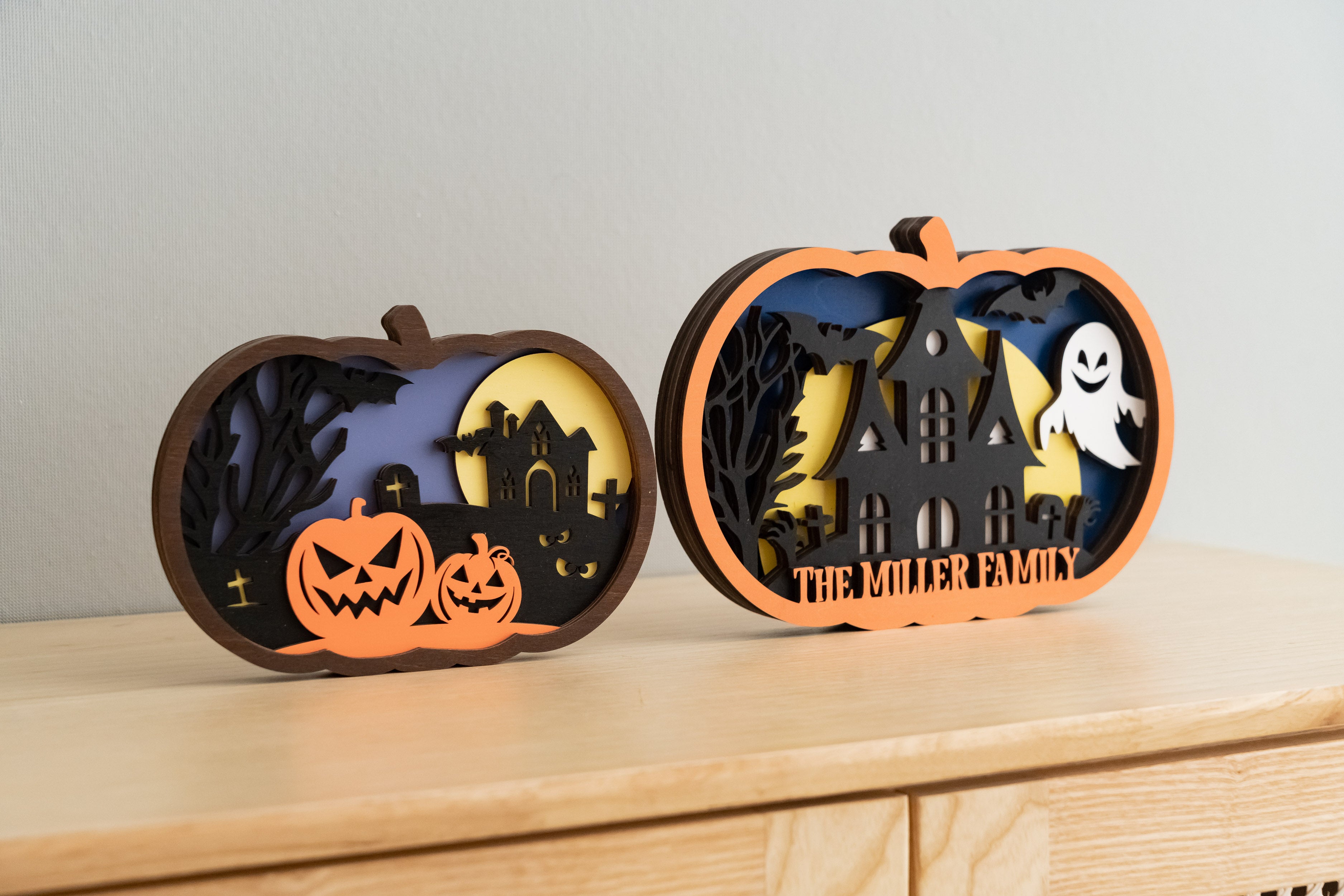 Custom Wooden Pumpkin for Halloween Table Décor