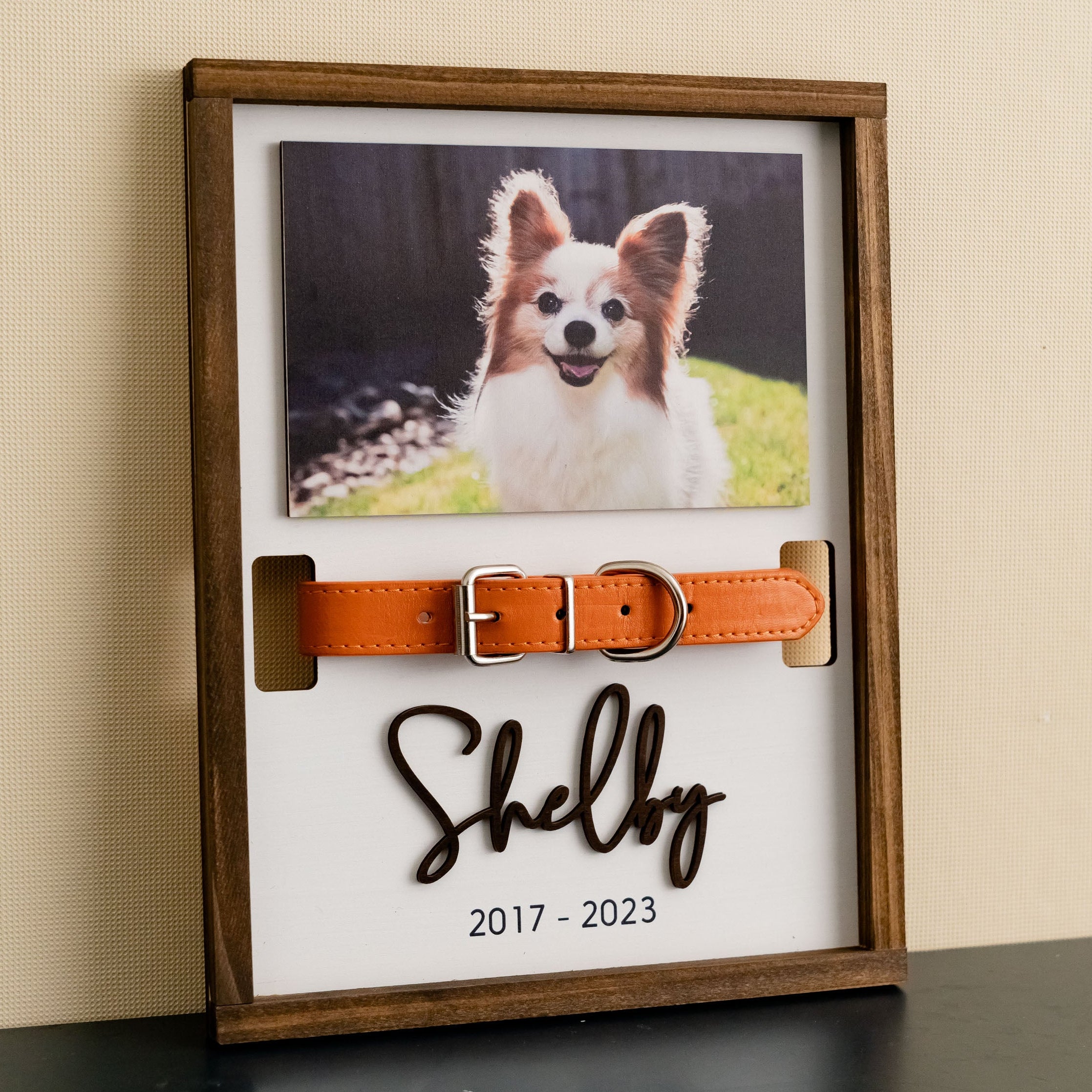 Boho Chic Pet Memorial Photo Sign for Stylish Home Decor E84