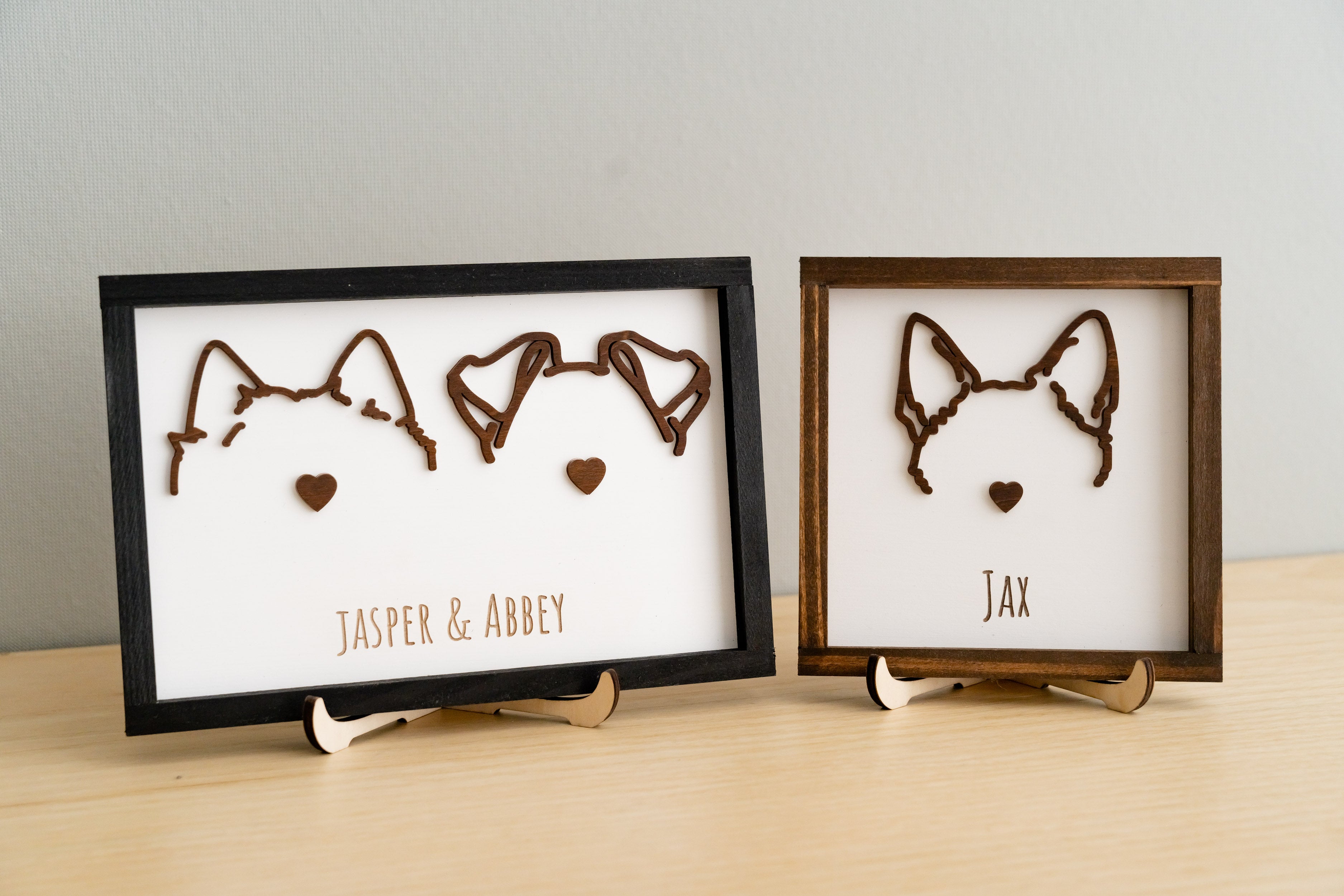 Personalized Dog Ear Drawing Framed For Unique Pet Memorial Decor