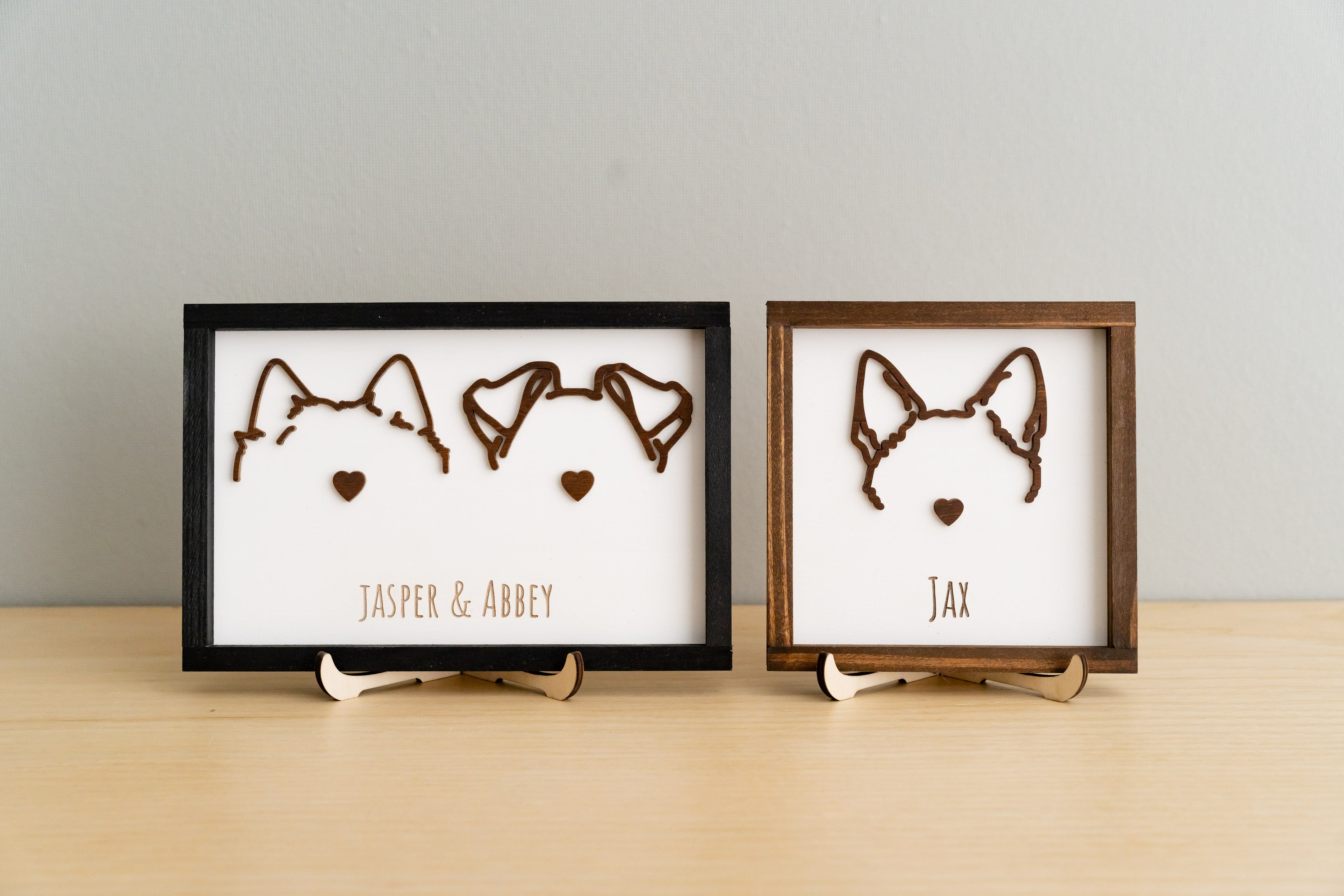 Personalized Dog Ear Drawing Framed For Unique Pet Memorial Decor