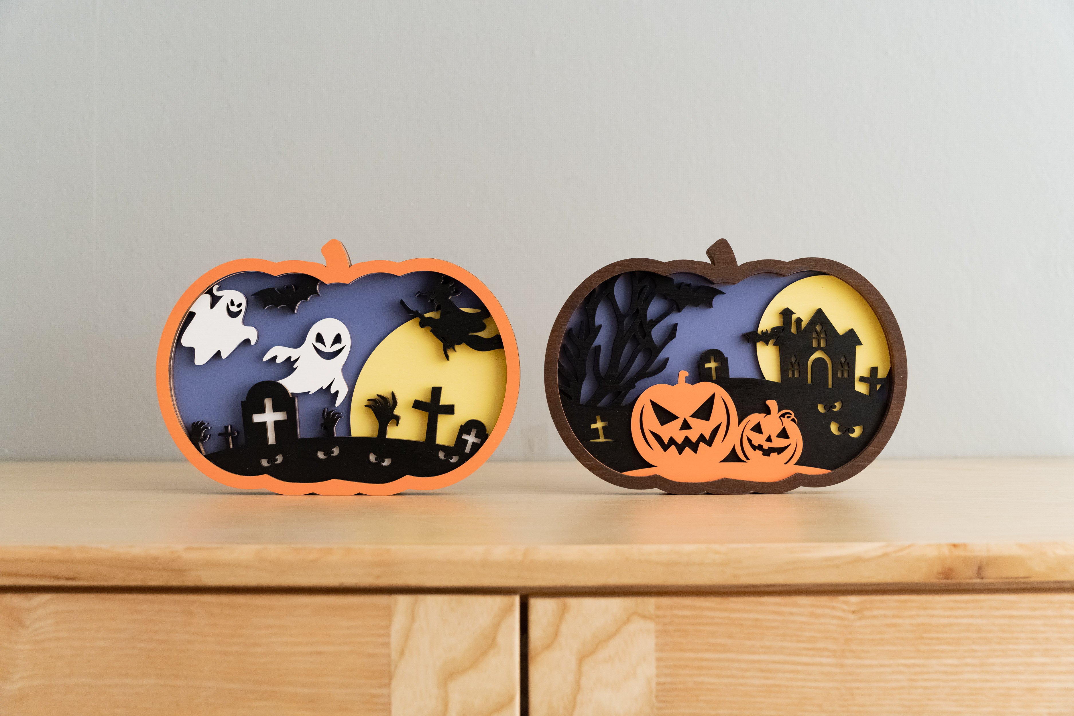 Custom Wooden Pumpkin for Halloween Table Décor