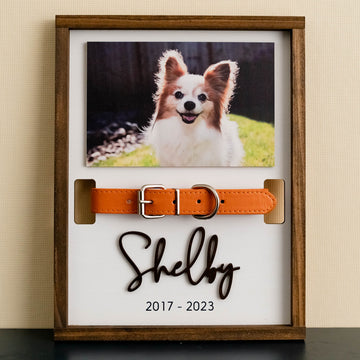 Boho Chic Pet Memorial Photo Sign for Stylish Home Decor E84