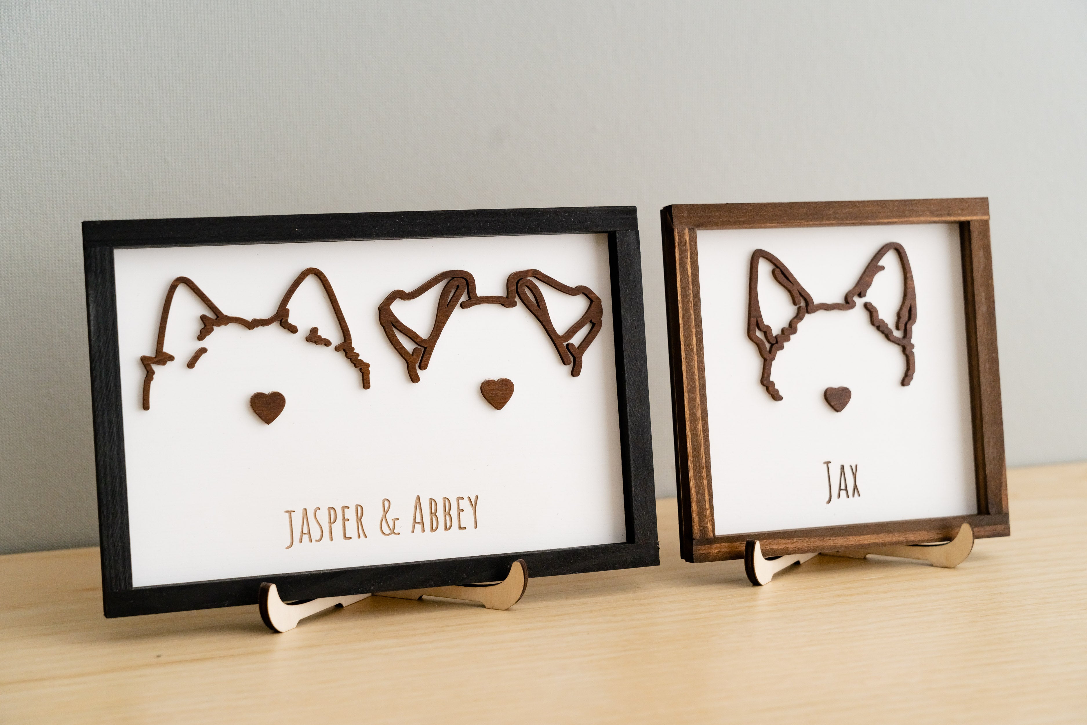 Personalized Dog Ear Drawing Framed For Unique Pet Memorial Decor