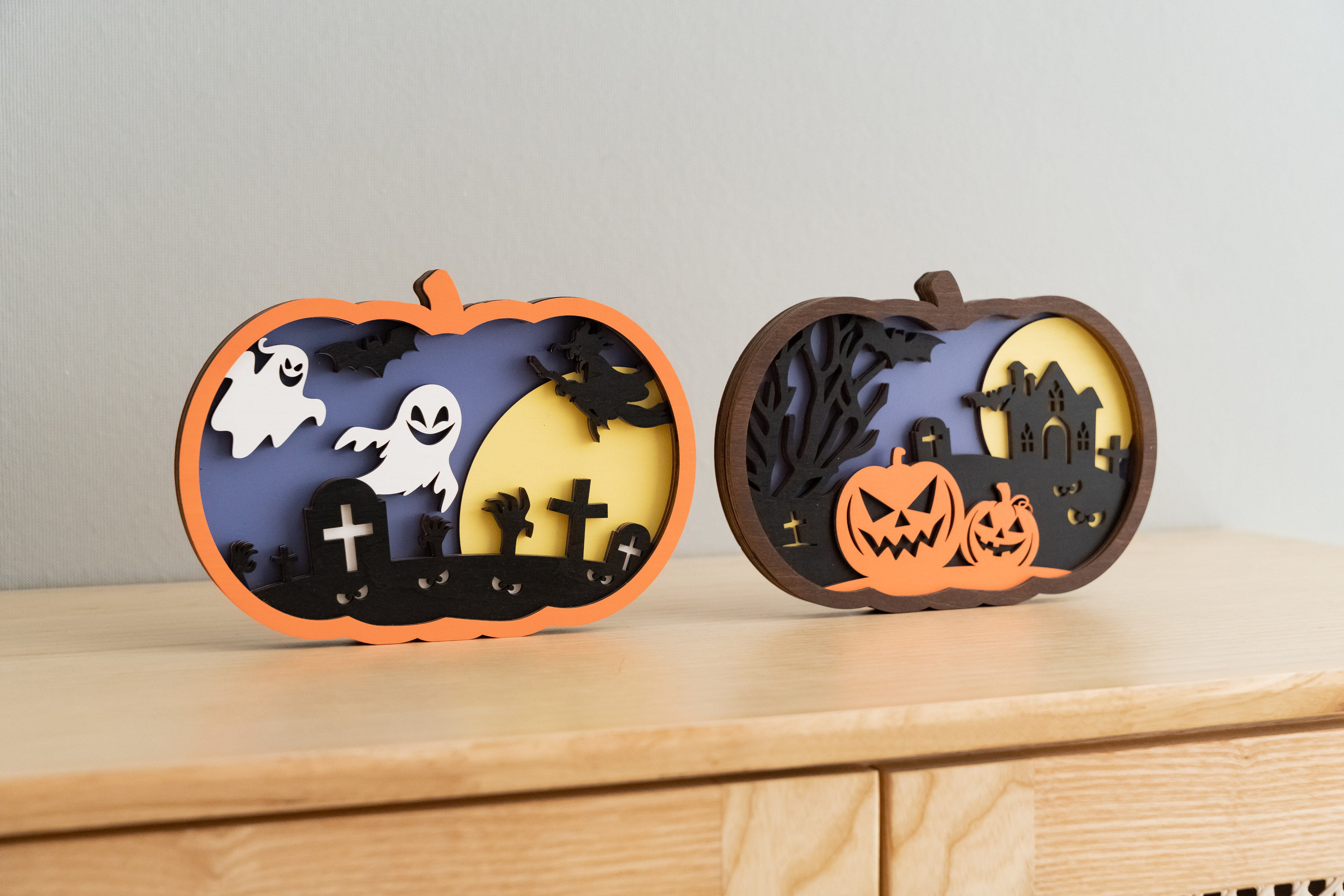 Custom Wooden Pumpkin for Halloween Table Décor