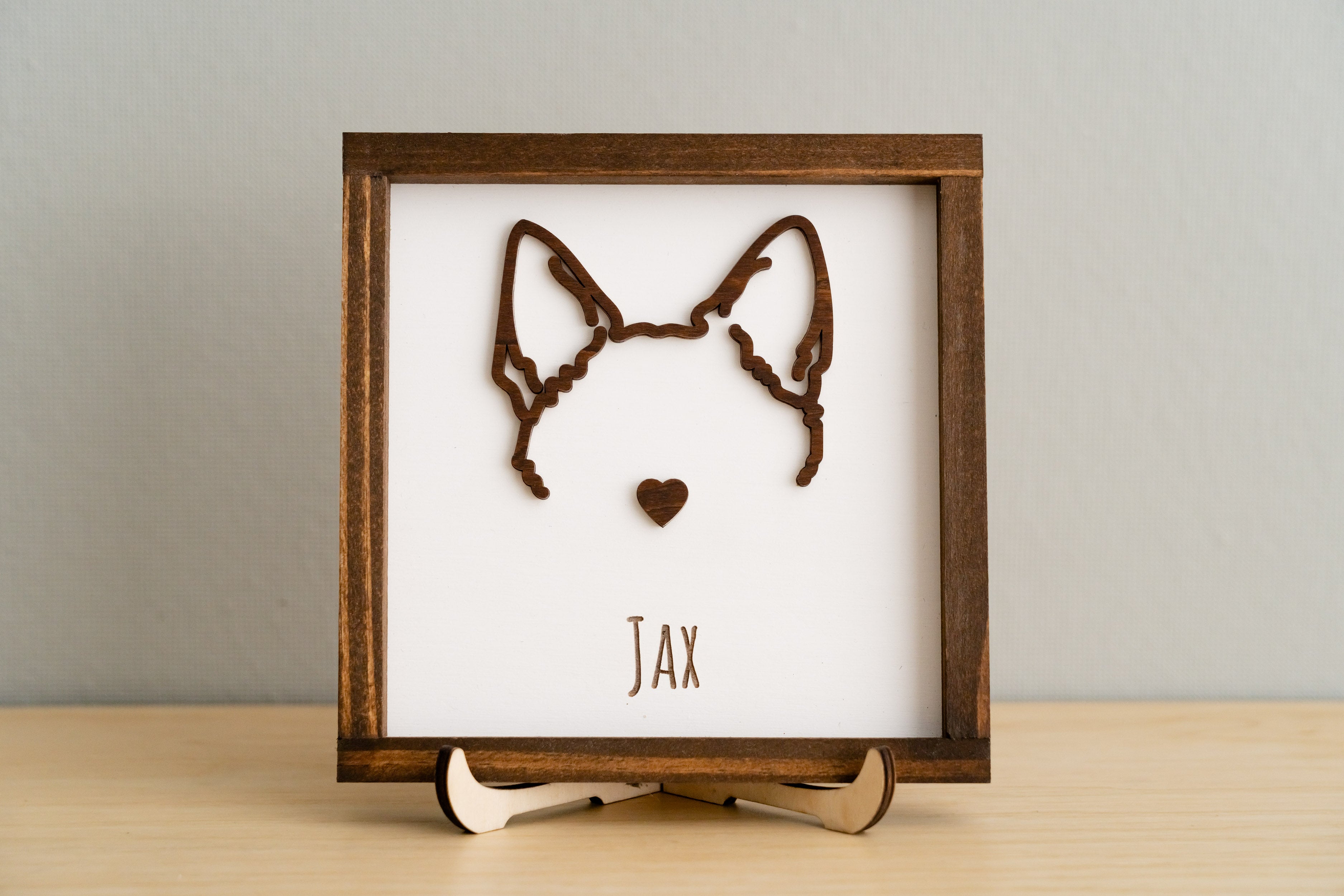 Personalized Dog Ear Drawing Framed For Unique Pet Memorial Decor