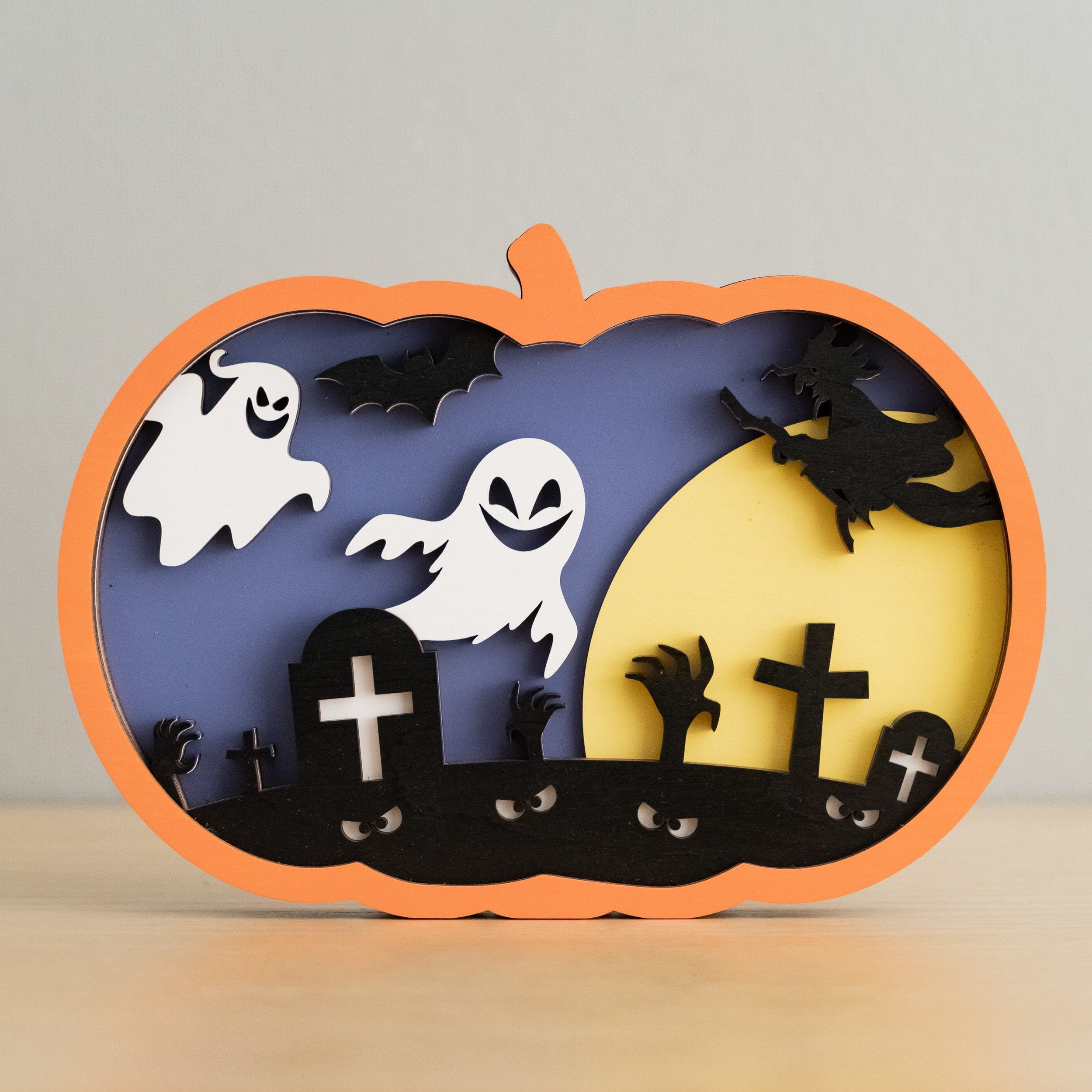 Custom Wooden Pumpkin for Halloween Table Décor