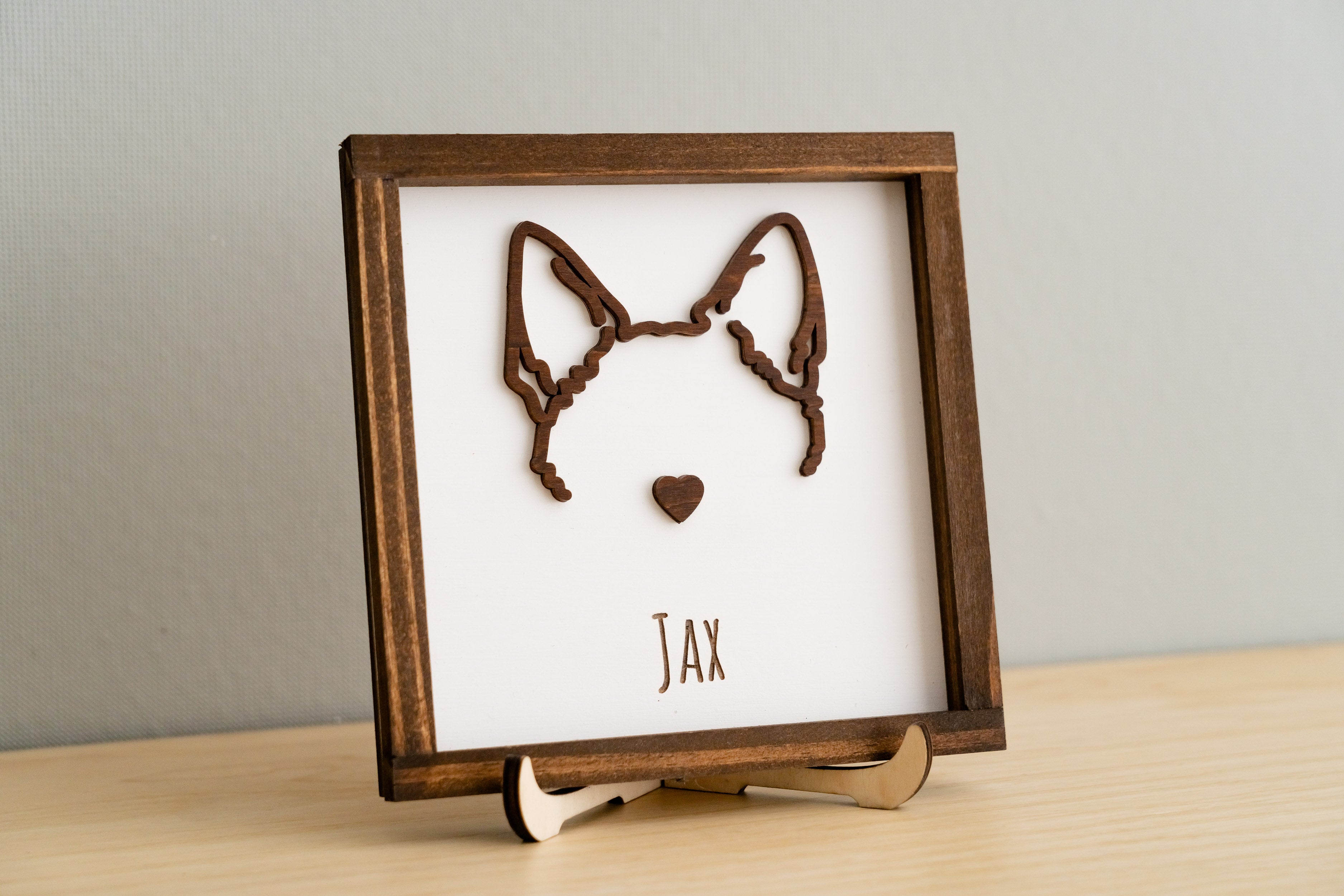 Personalized Dog Ear Drawing Framed For Unique Pet Memorial Decor