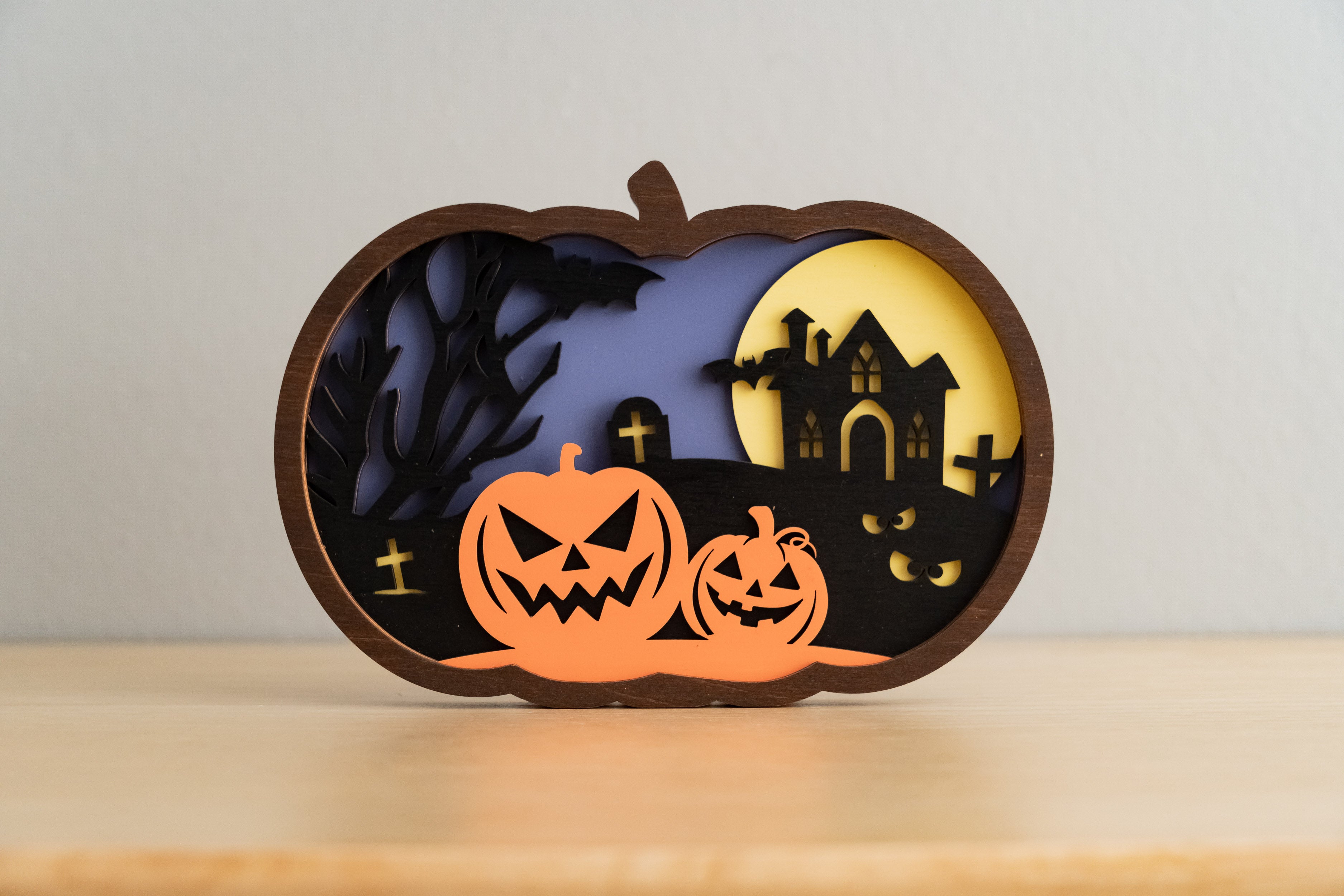 Custom Wooden Pumpkin for Halloween Table Décor