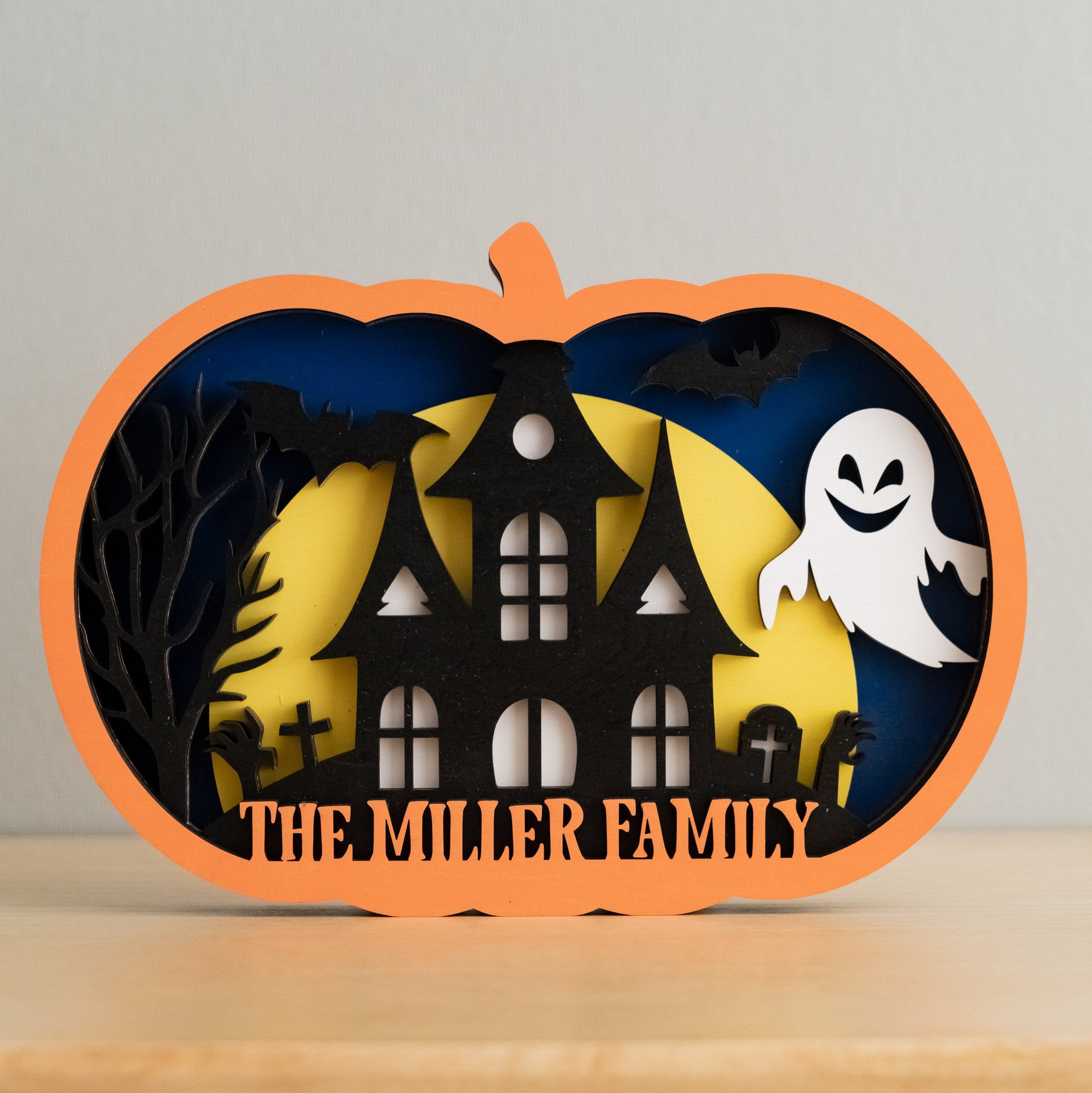 Custom Wooden Pumpkin for Halloween Table Décor