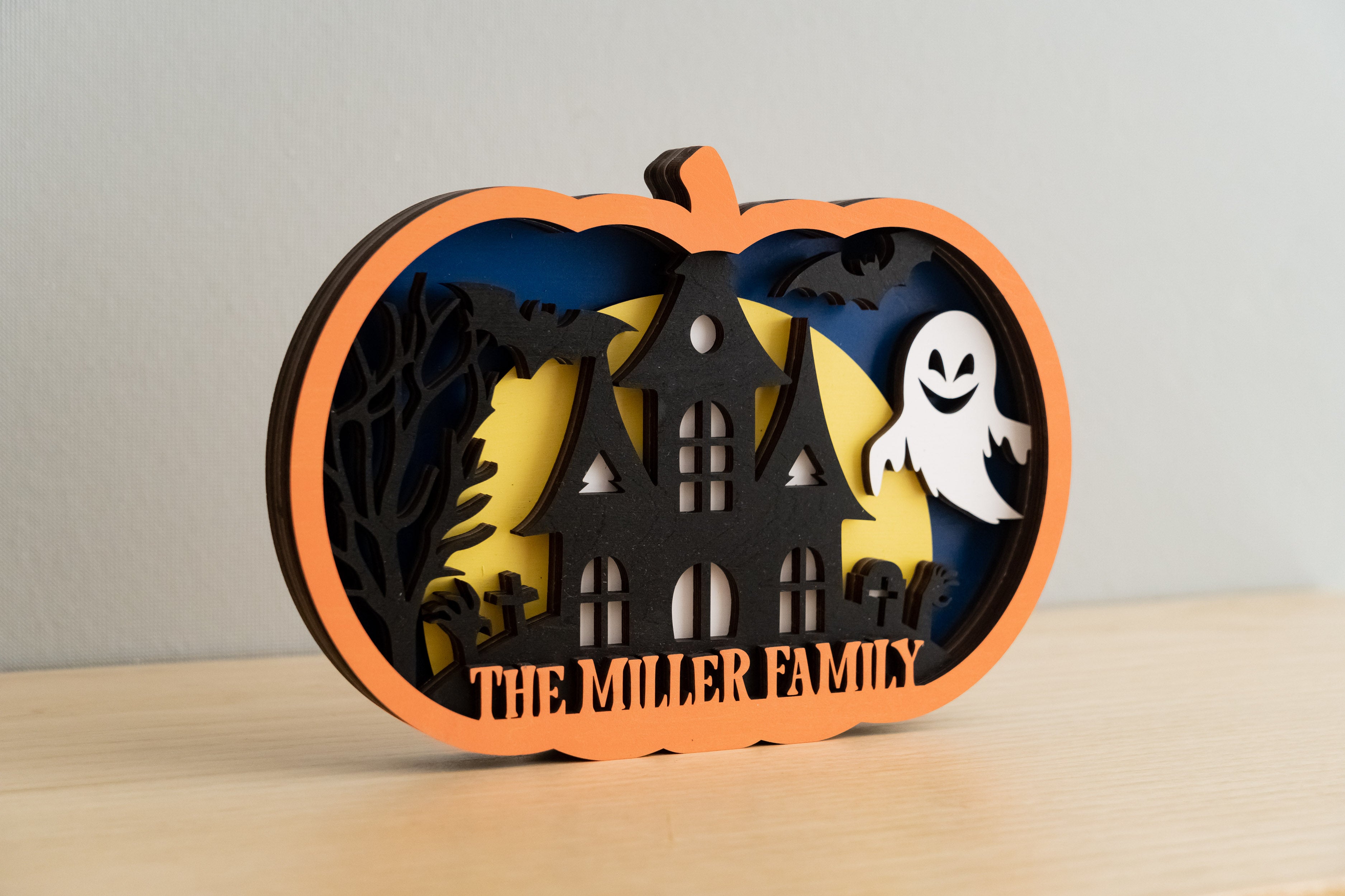 Custom Wooden Pumpkin for Halloween Table Décor